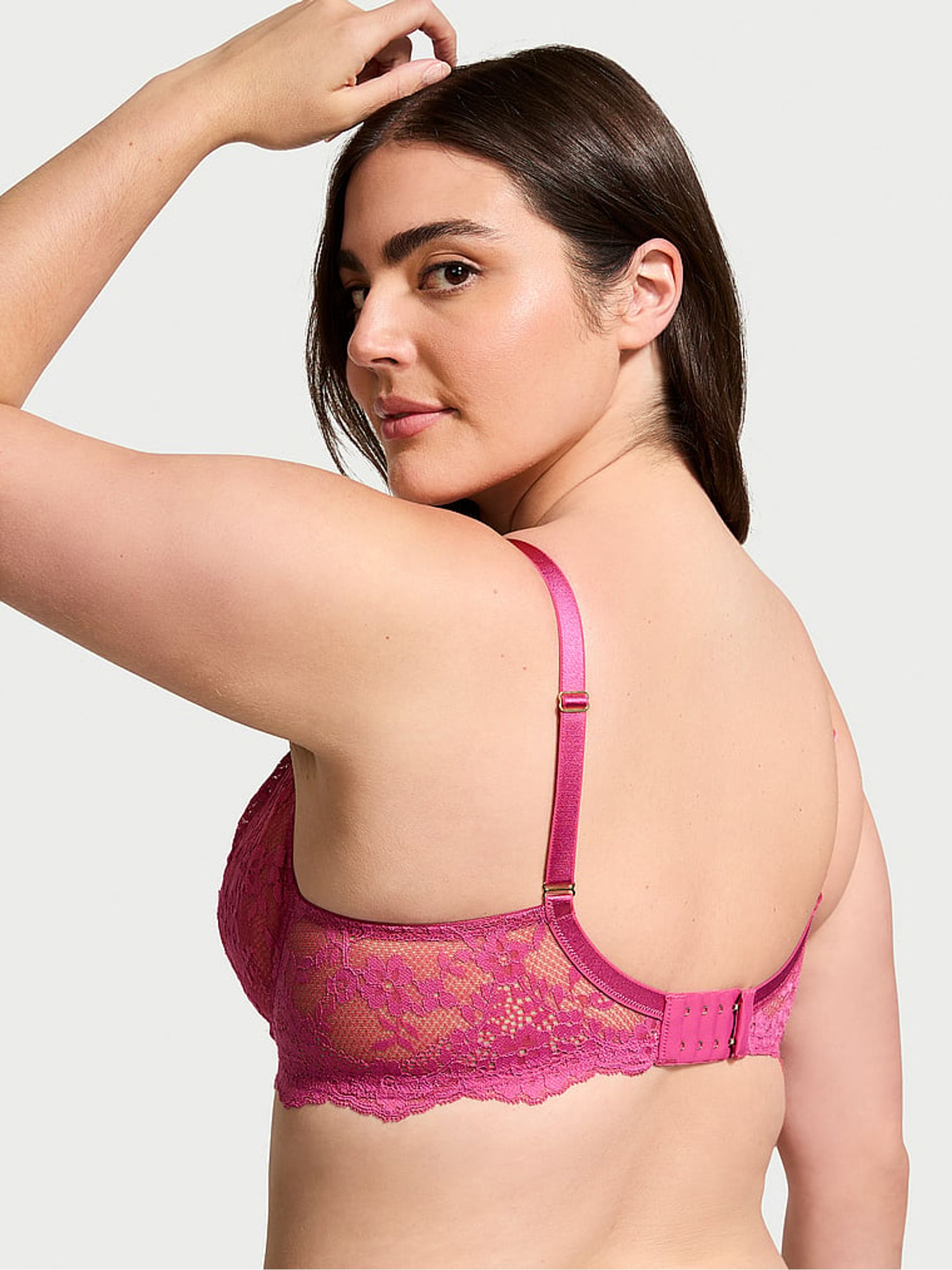 Luscious Rose Pink Lace Full Cup Bra - Image 2 of 3
