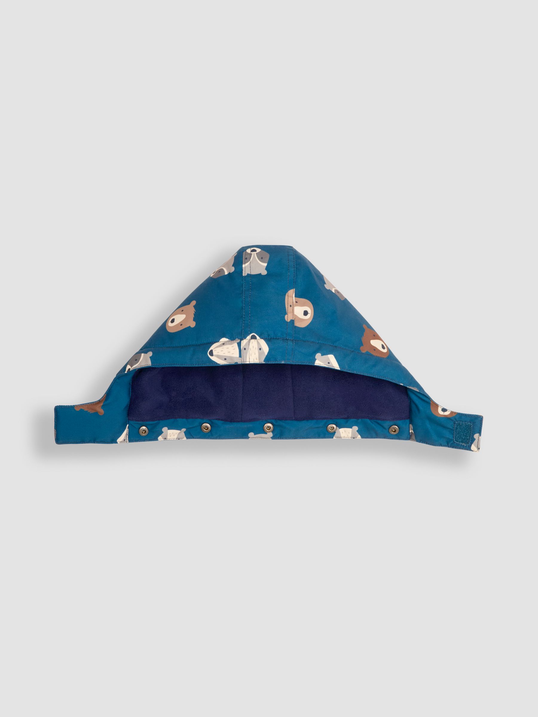Navy Blue Woodland Detachable Hood Print Parka - Image 4 of 5