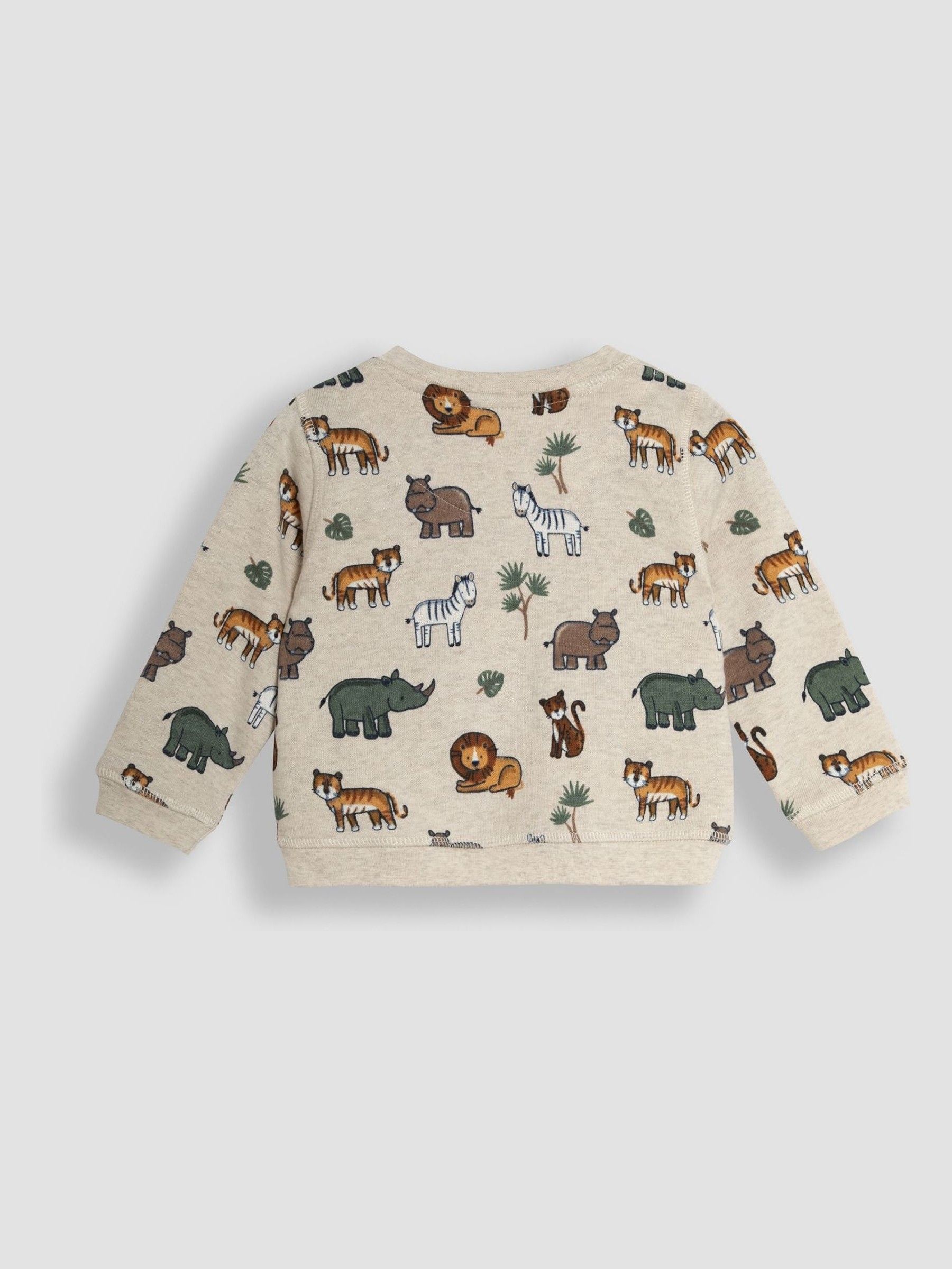 Natural Safari Animals Print Sweatshirt & Jogger Set - Image 3 of 7