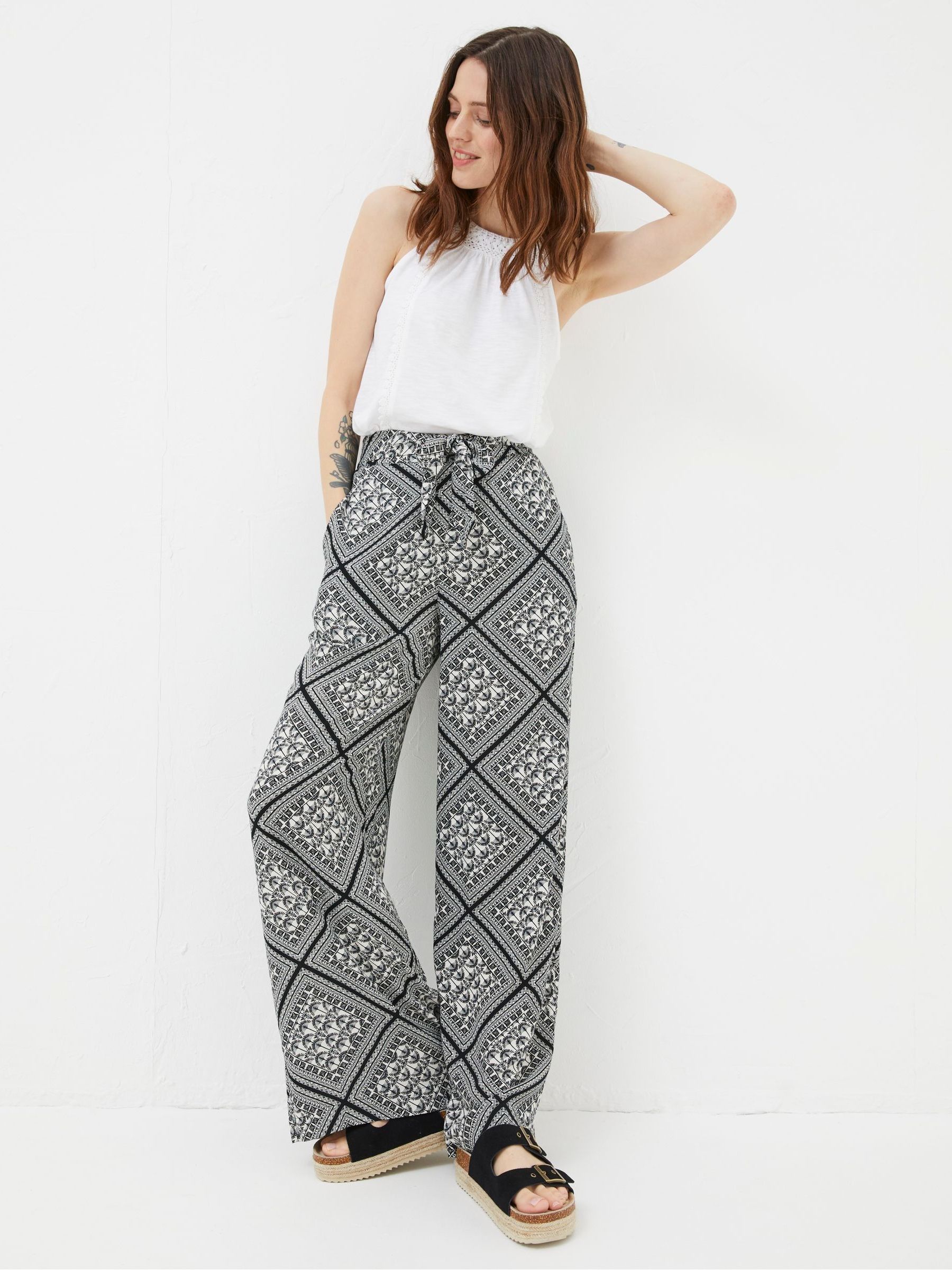 Faye Black Palace Scarf Wide Leg Trousers - Image 3 of 7