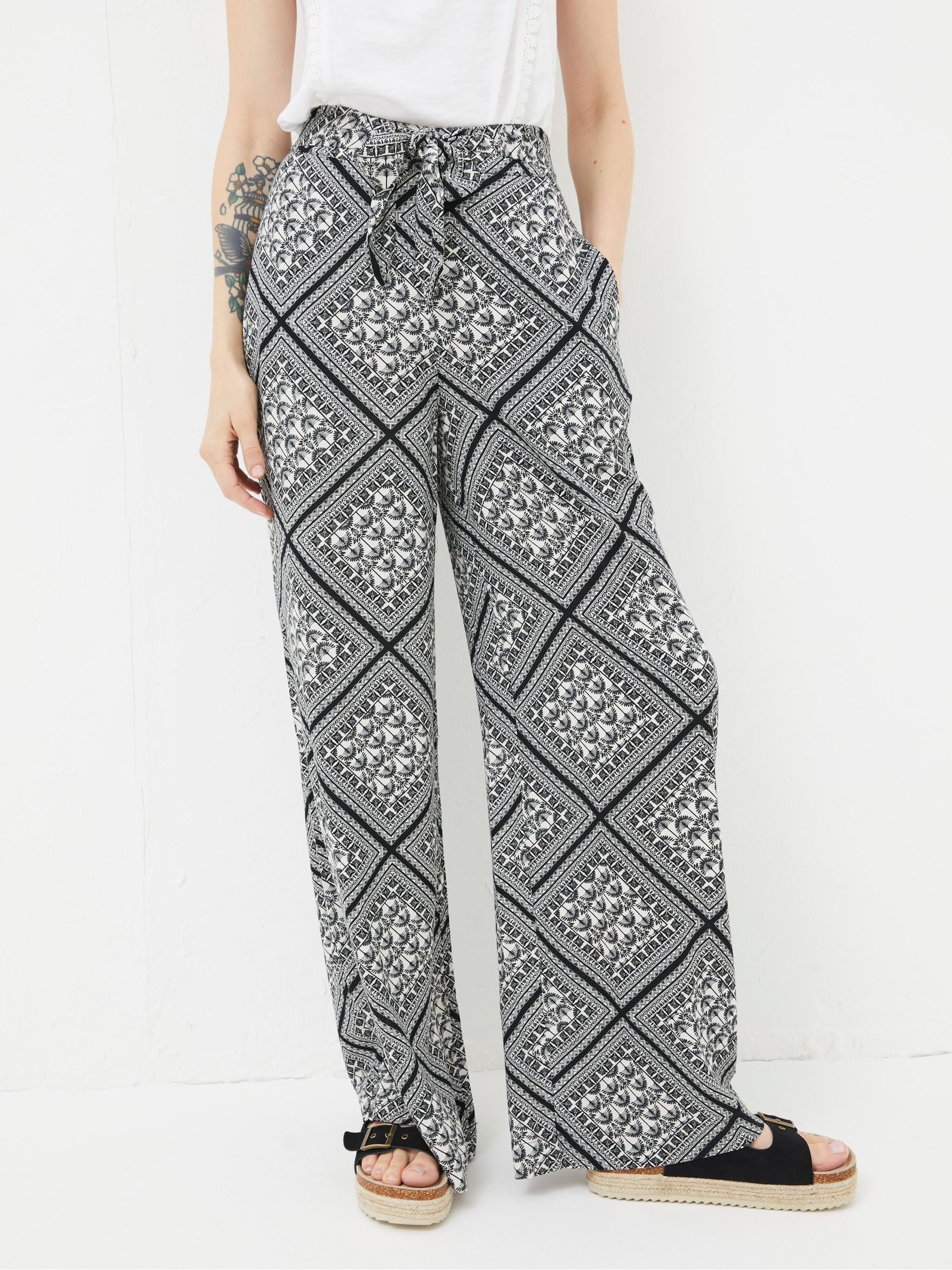 Faye Black Palace Scarf Wide Leg Trousers - Image 6 of 7