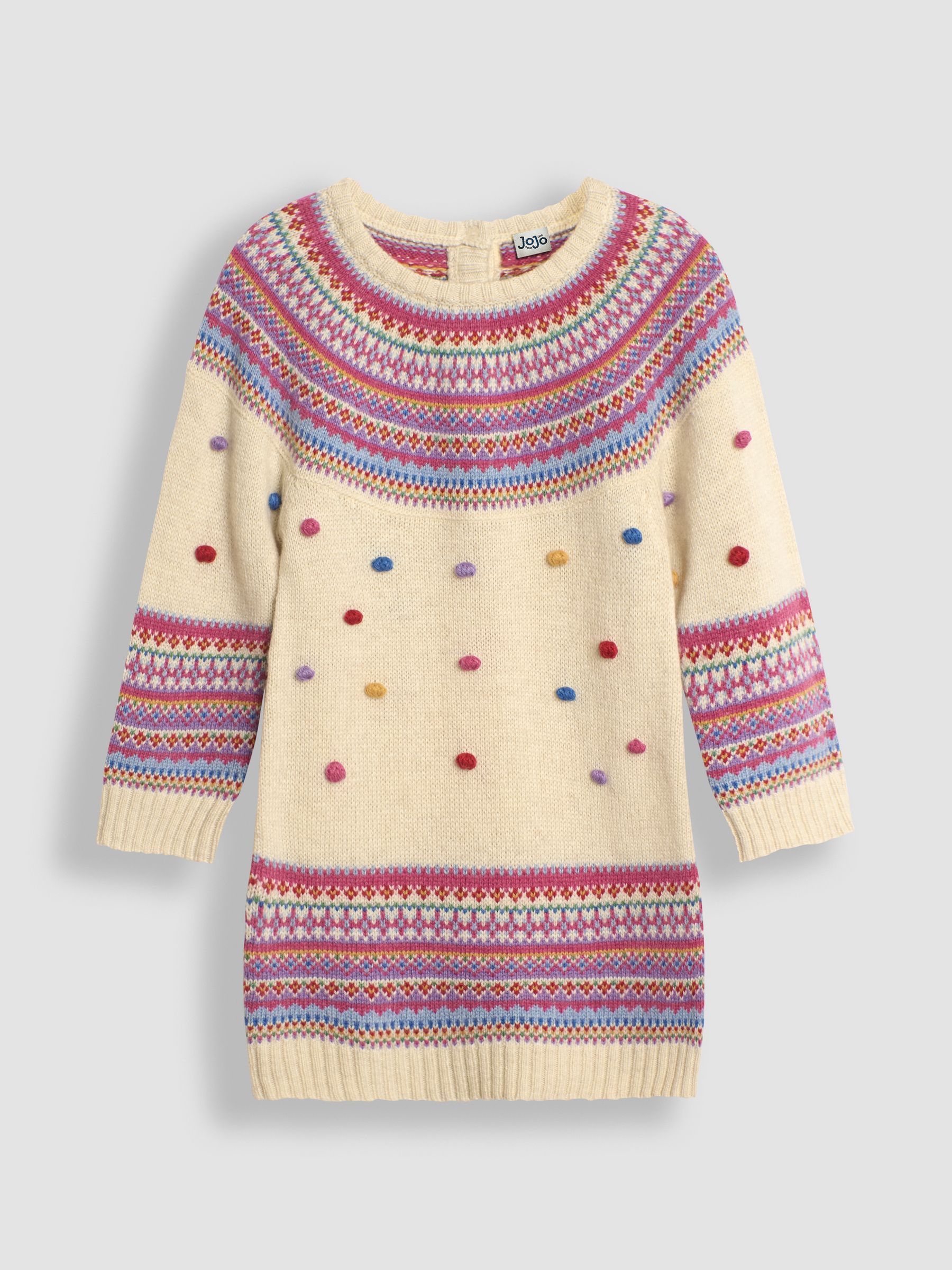 Cream Fair Isle Knitted Dress - Image 1 of 3