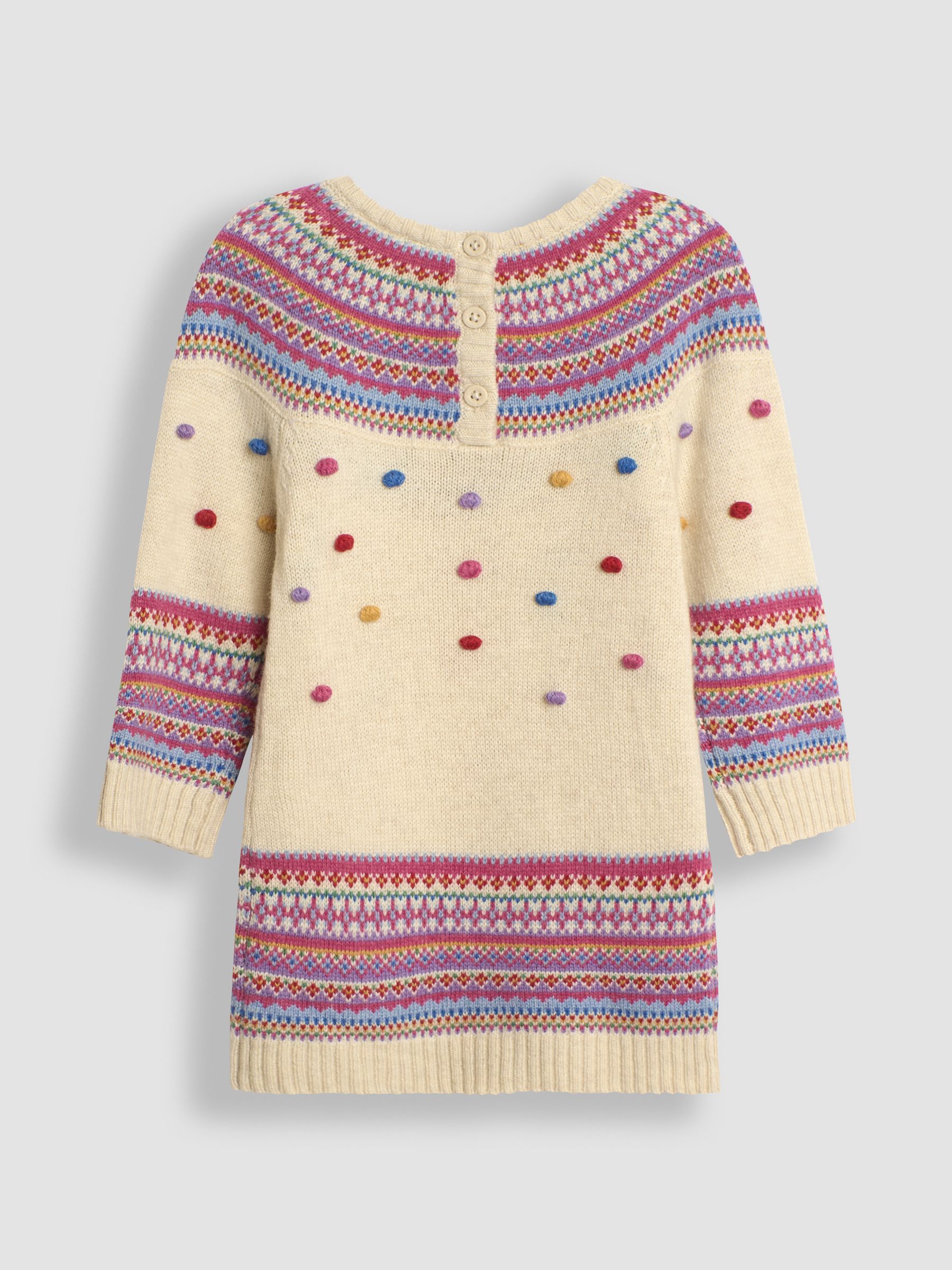 Cream Fair Isle Knitted Dress - Image 2 of 3