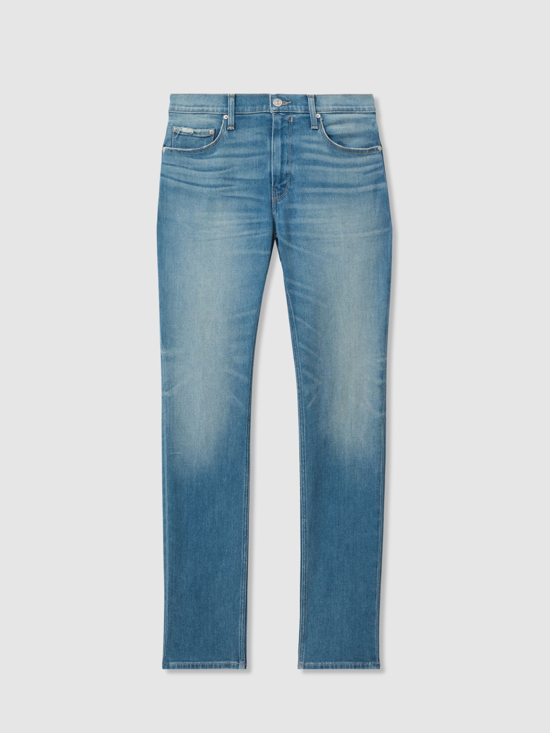 Paige Slim Fit Stretch Jeans in Kaufman Blue - Image 2 of 6