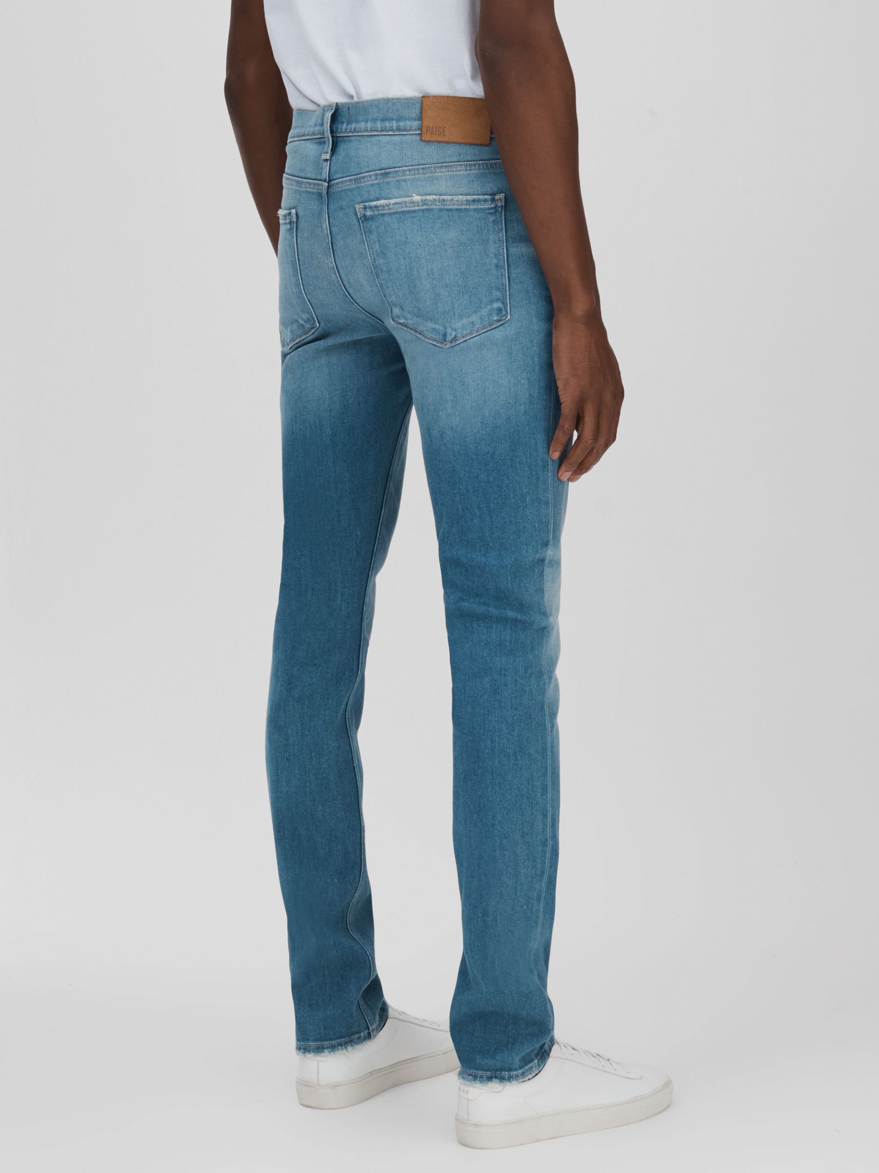 Paige Slim Fit Stretch Jeans in Kaufman Blue - Image 5 of 6