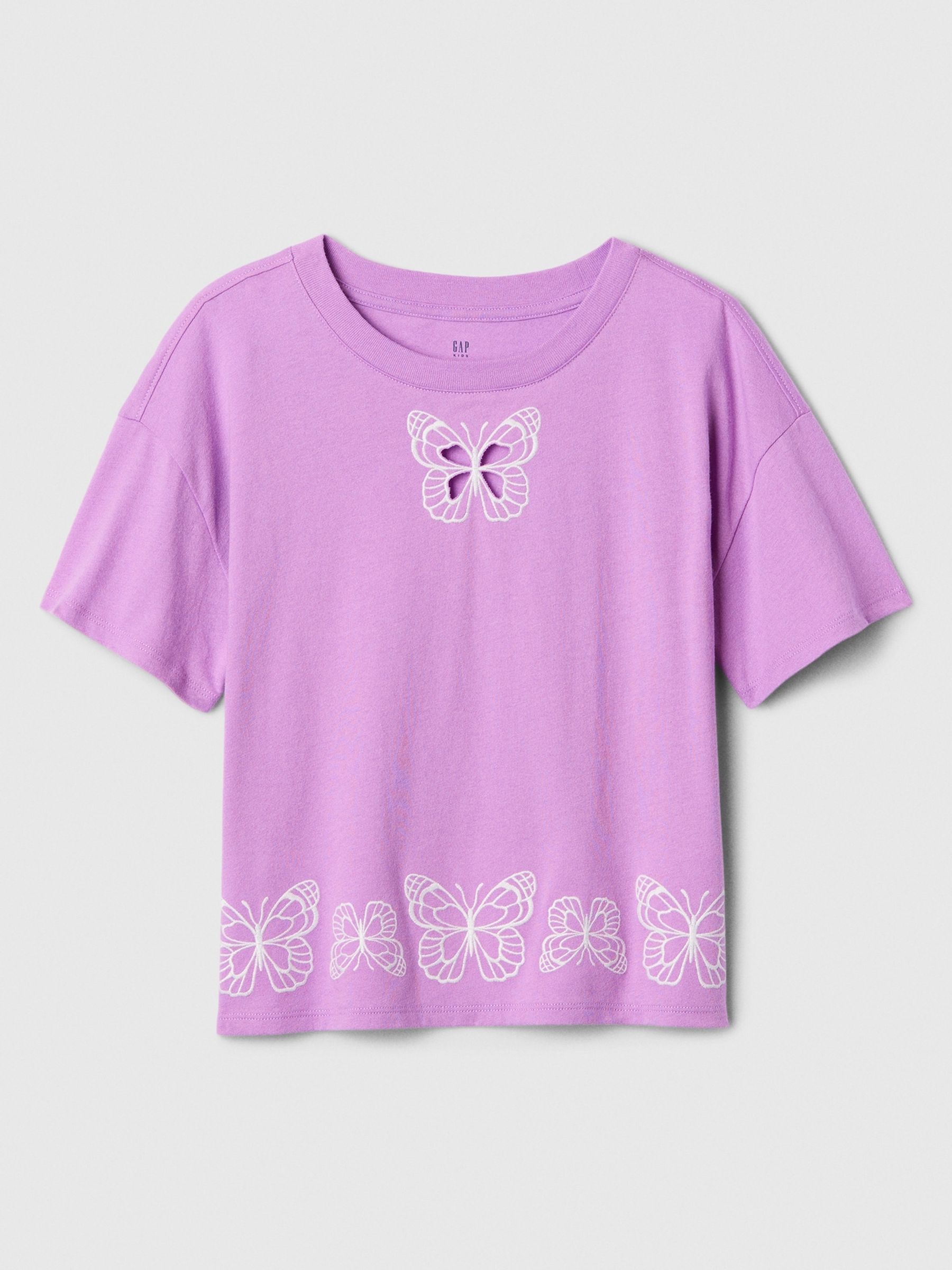Purple Graphic Short Sleeve Crew Neck T-Shirt (4-13yrs) - Image 1 of 2 Purple Graphic Short Sleeve Crew Neck T-Shirt (4-13yrs) - Image 1 of 2