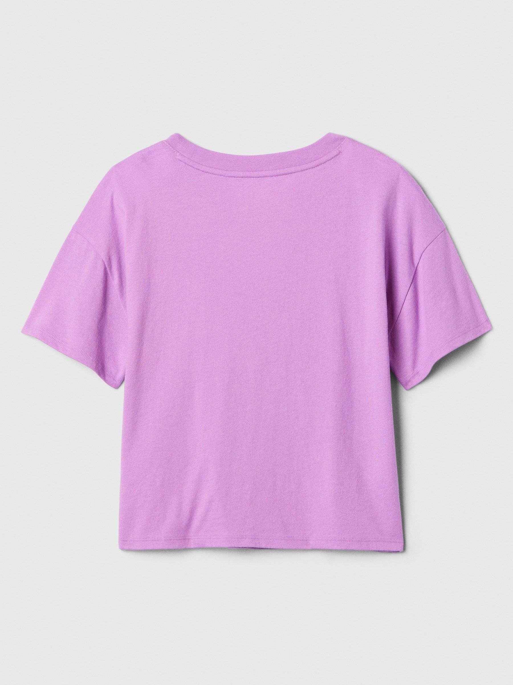 Purple Graphic Short Sleeve Crew Neck T-Shirt (4-13yrs) - Image 2 of 2 Purple Graphic Short Sleeve Crew Neck T-Shirt (4-13yrs) - Image 2 of 2
