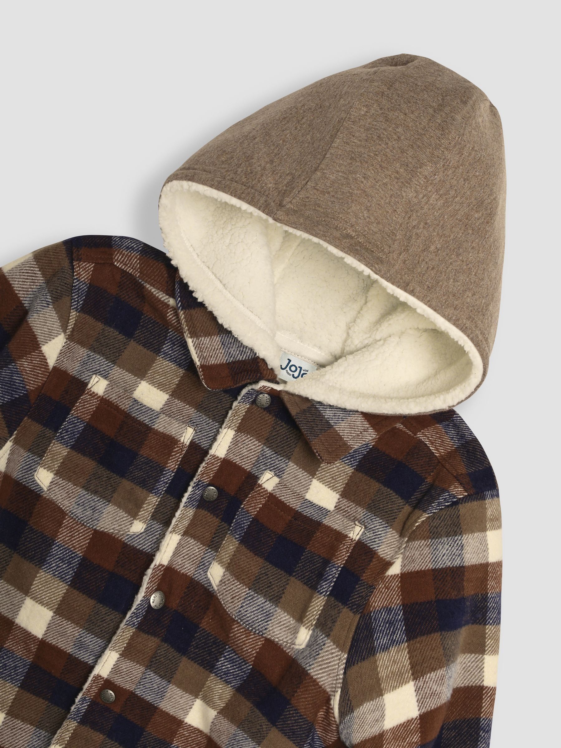 Brown Check Hooded Shacket - Image 3 of 3