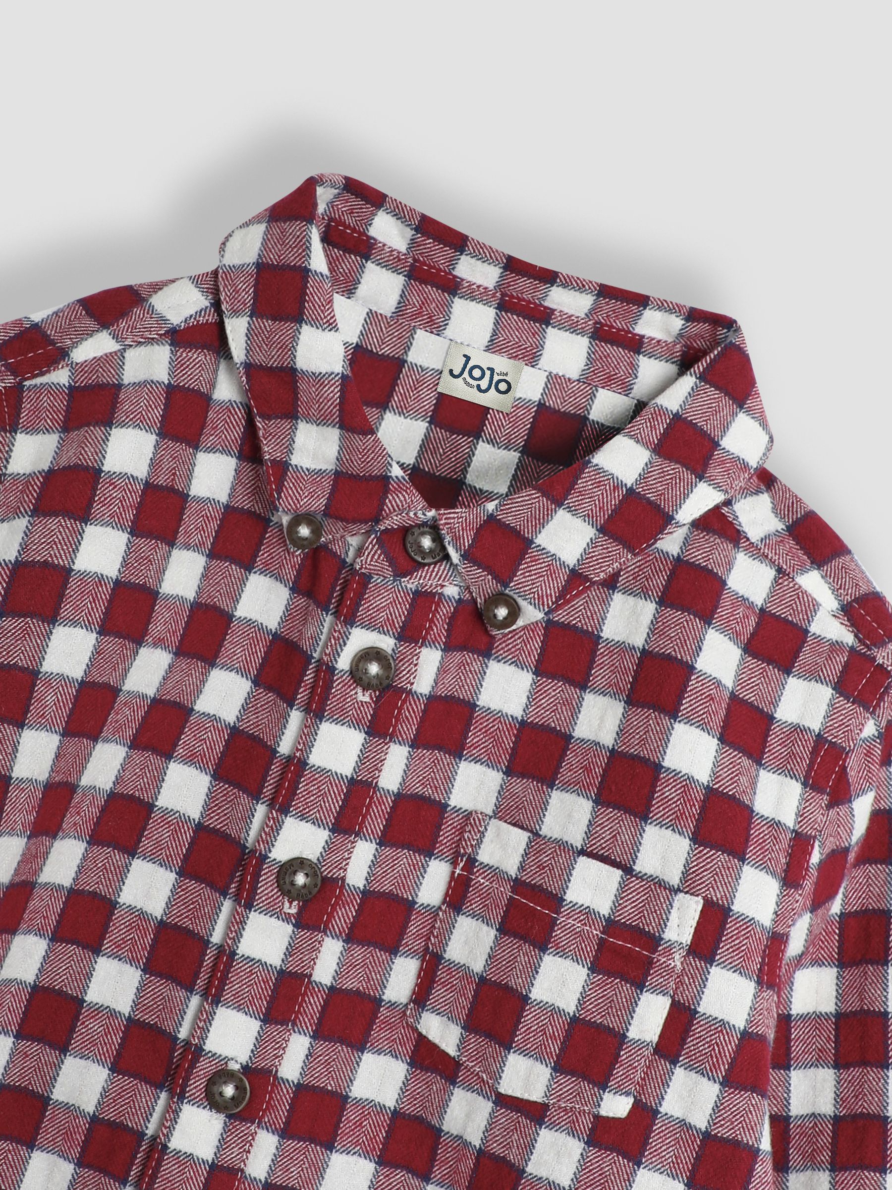 Burgundy Gingham Shirt - Image 3 of 3