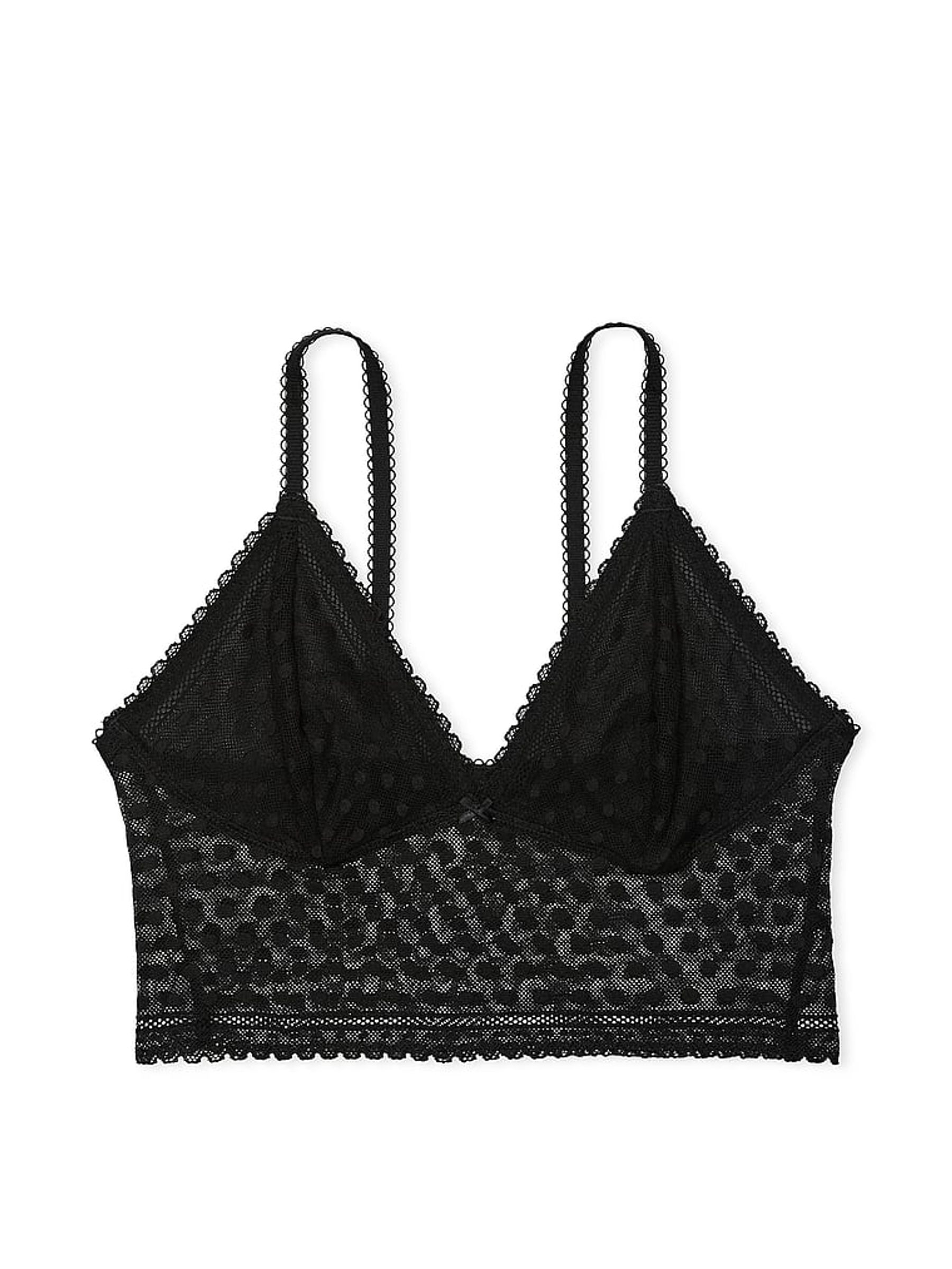 Black Dainty Dot Lace Bralette - Image 1 of 3