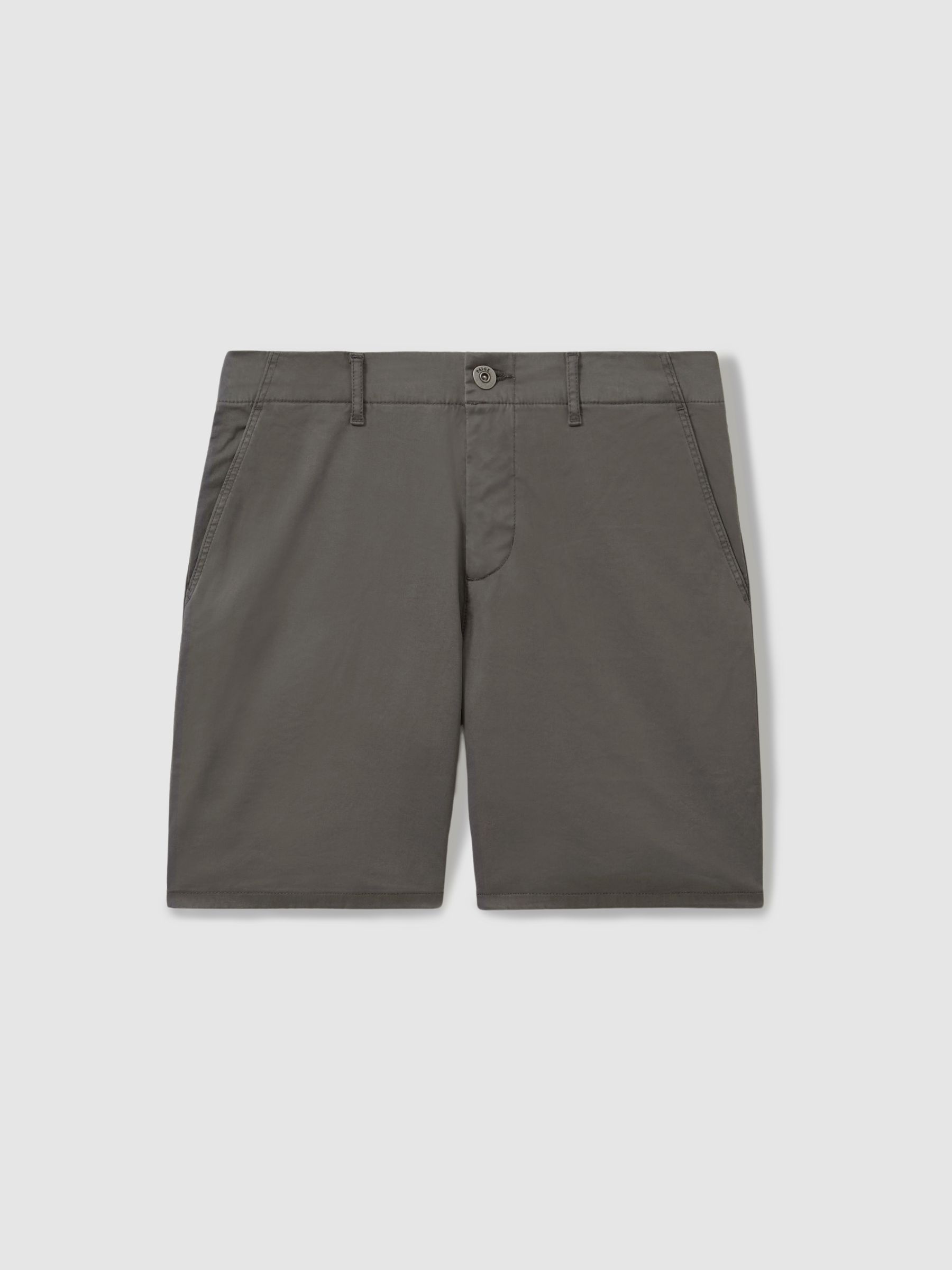 Paige Cotton Blend Chino Shorts in Slate - Image 1 of 6