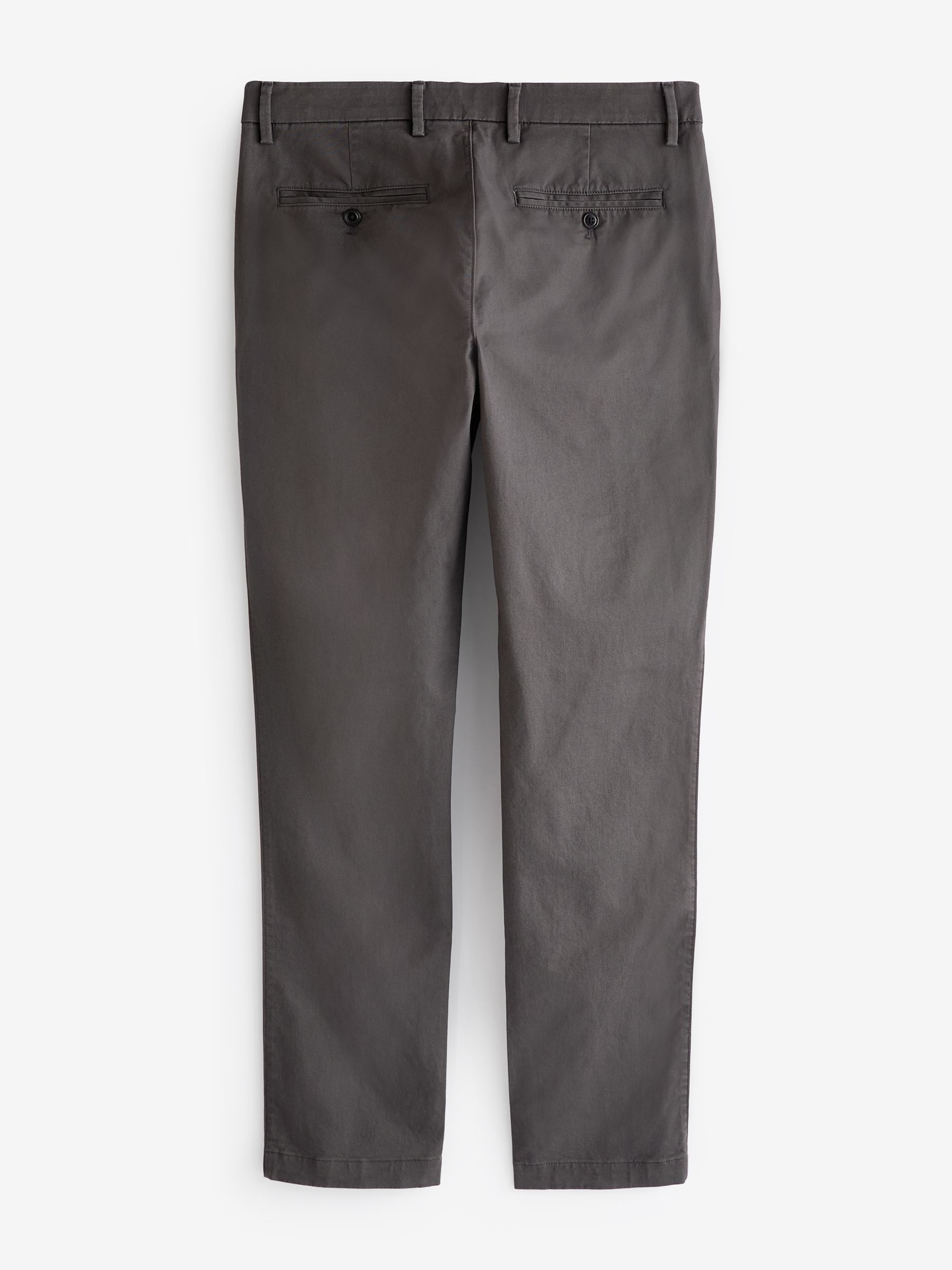 Dark Grey Slim Fit Stretch Essential Chino Trousers - Image 4 of 7