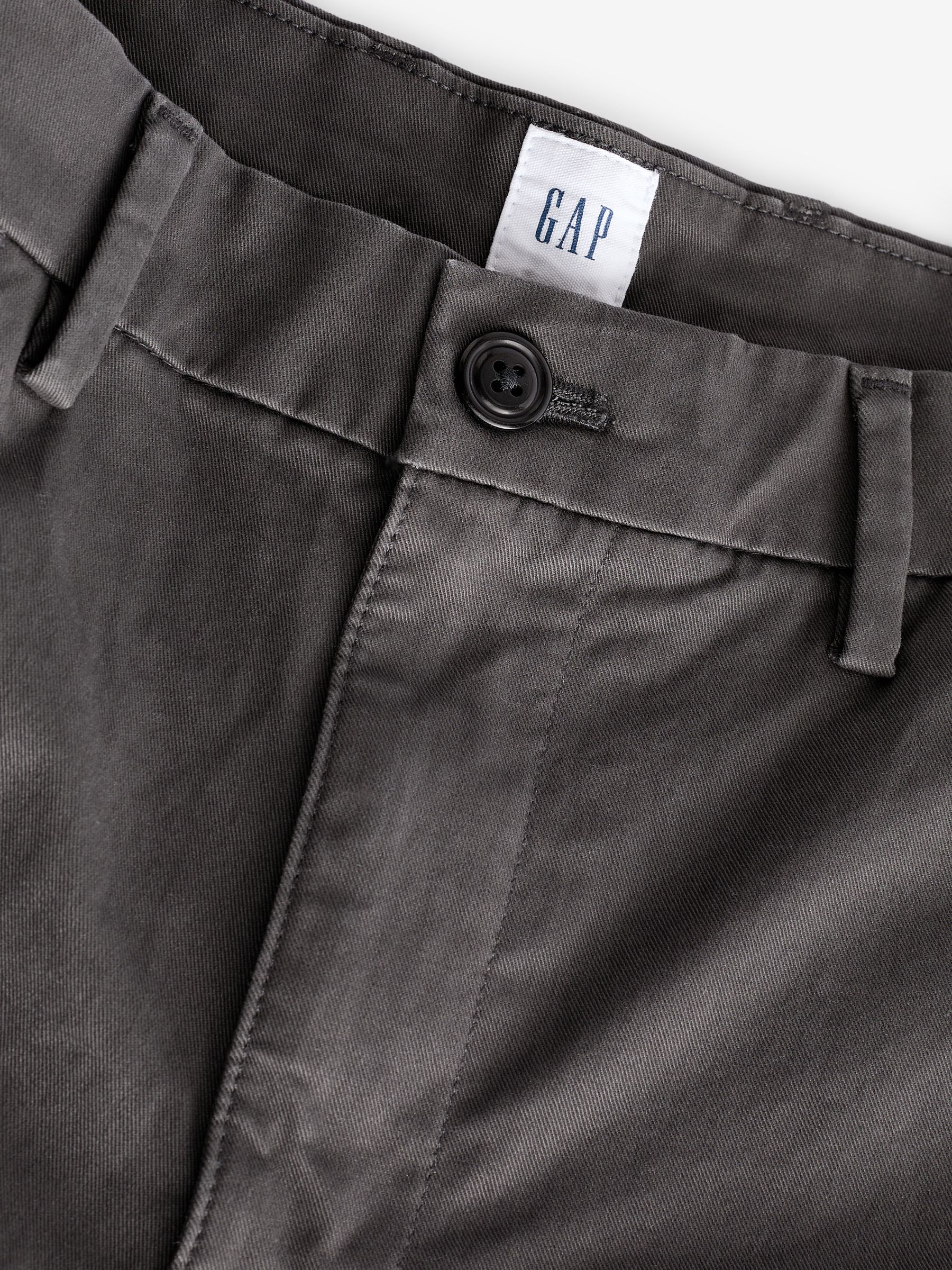 Dark Grey Slim Fit Stretch Essential Chino Trousers - Image 5 of 7