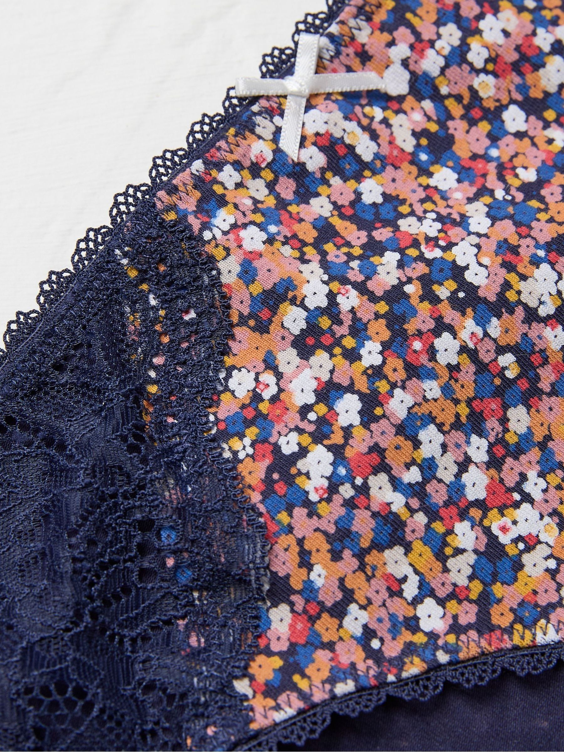Pop Blue Mini Floral Knickers - Image 2 of 2