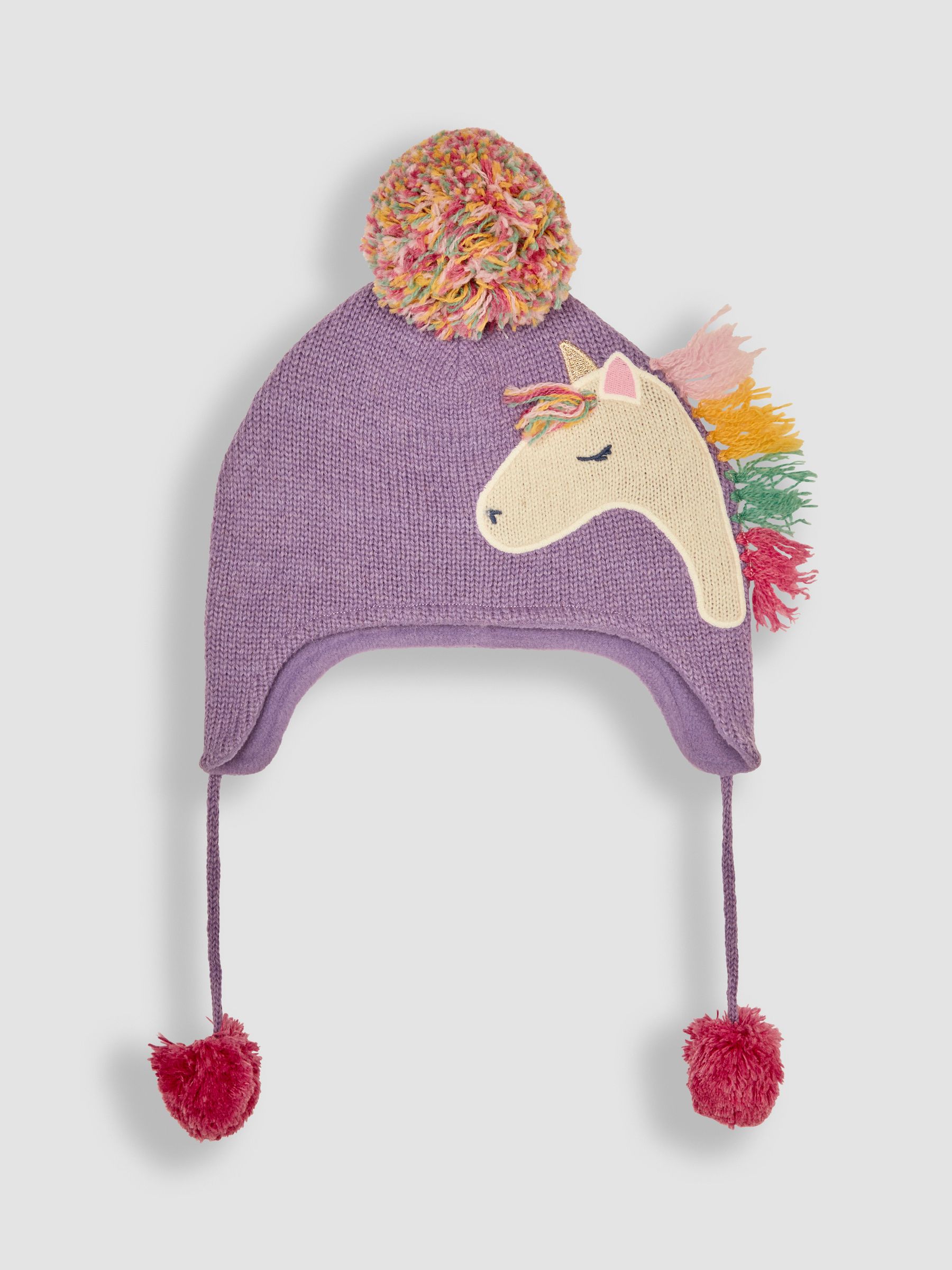 Lilac Unicorn Pom Pom Hat - Image 1 of 3