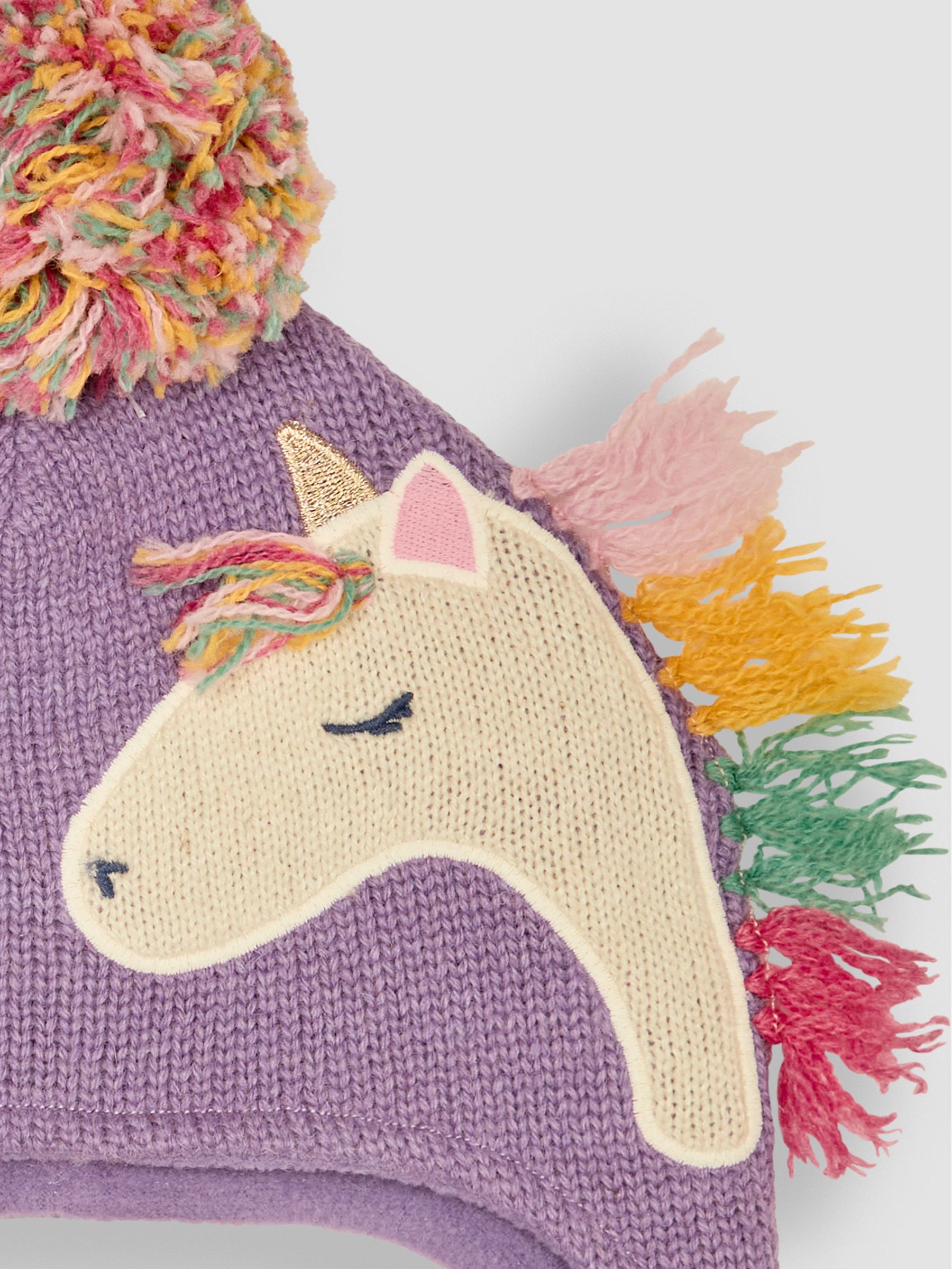 Lilac Unicorn Pom Pom Hat - Image 3 of 3