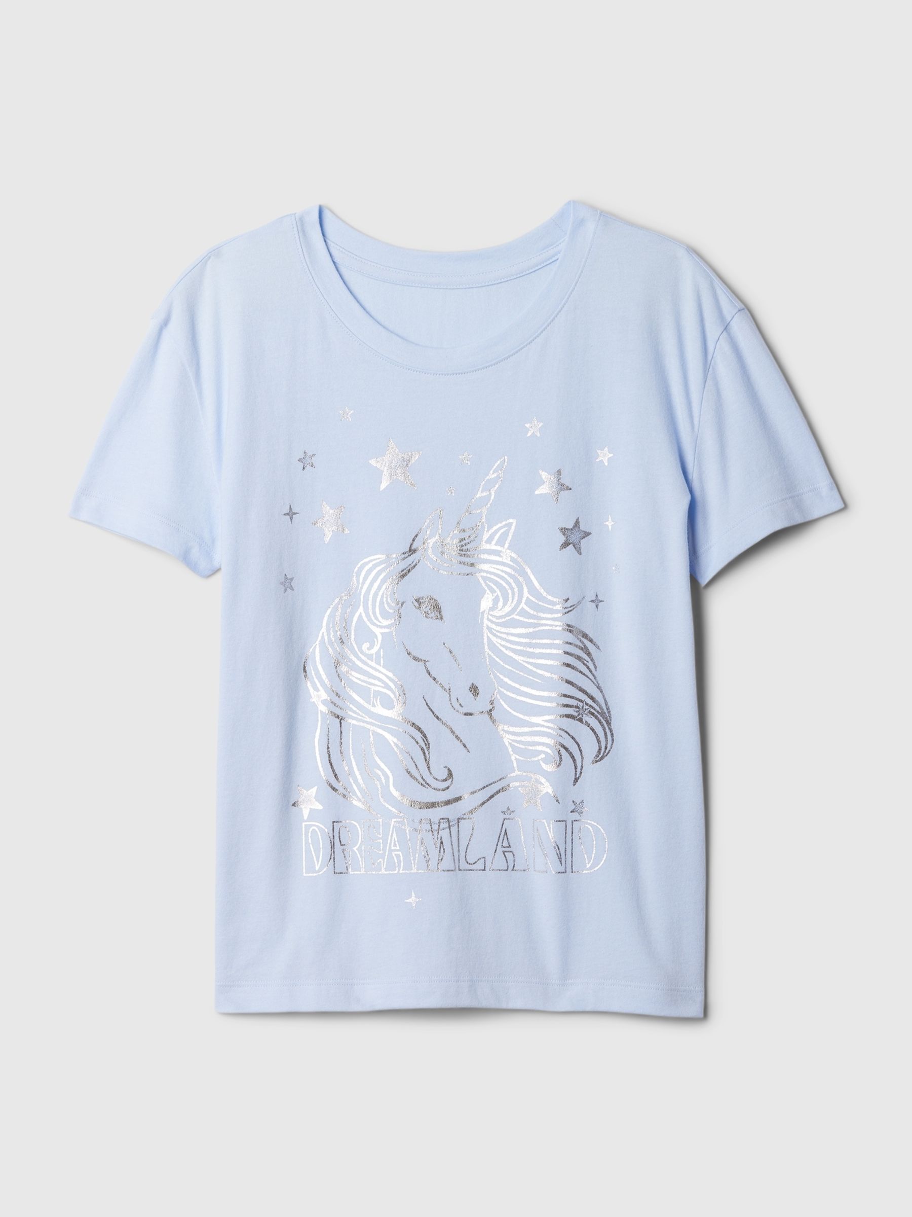 Blue Unicorn Graphic Short Sleeve Crew Neck T-Shirt (4-13yrs) - Image 4 of 4