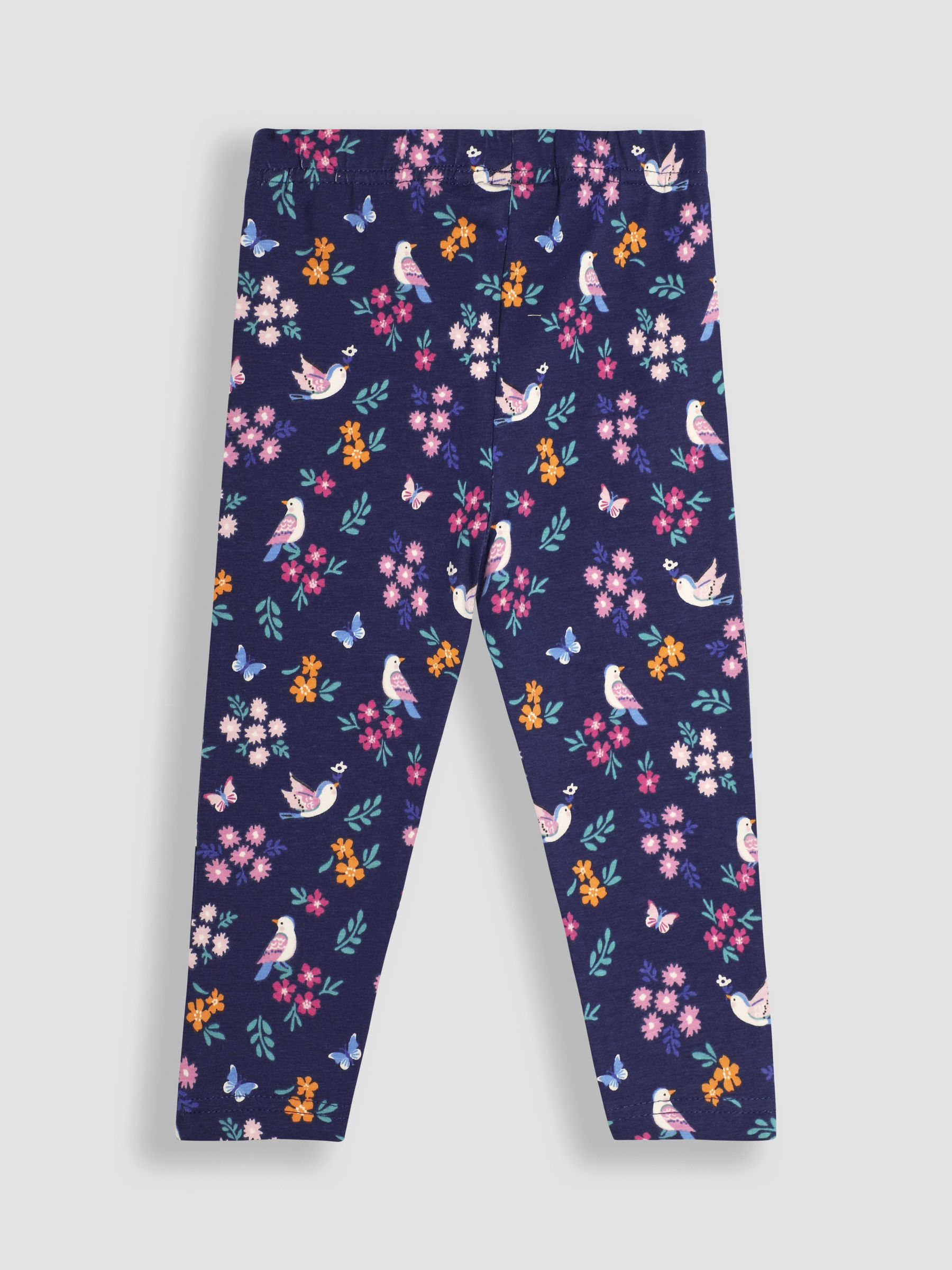 Navy Blue Bird Floral 2-Pack Autumn Ditsy Floral Leggings - Image 5 of 9