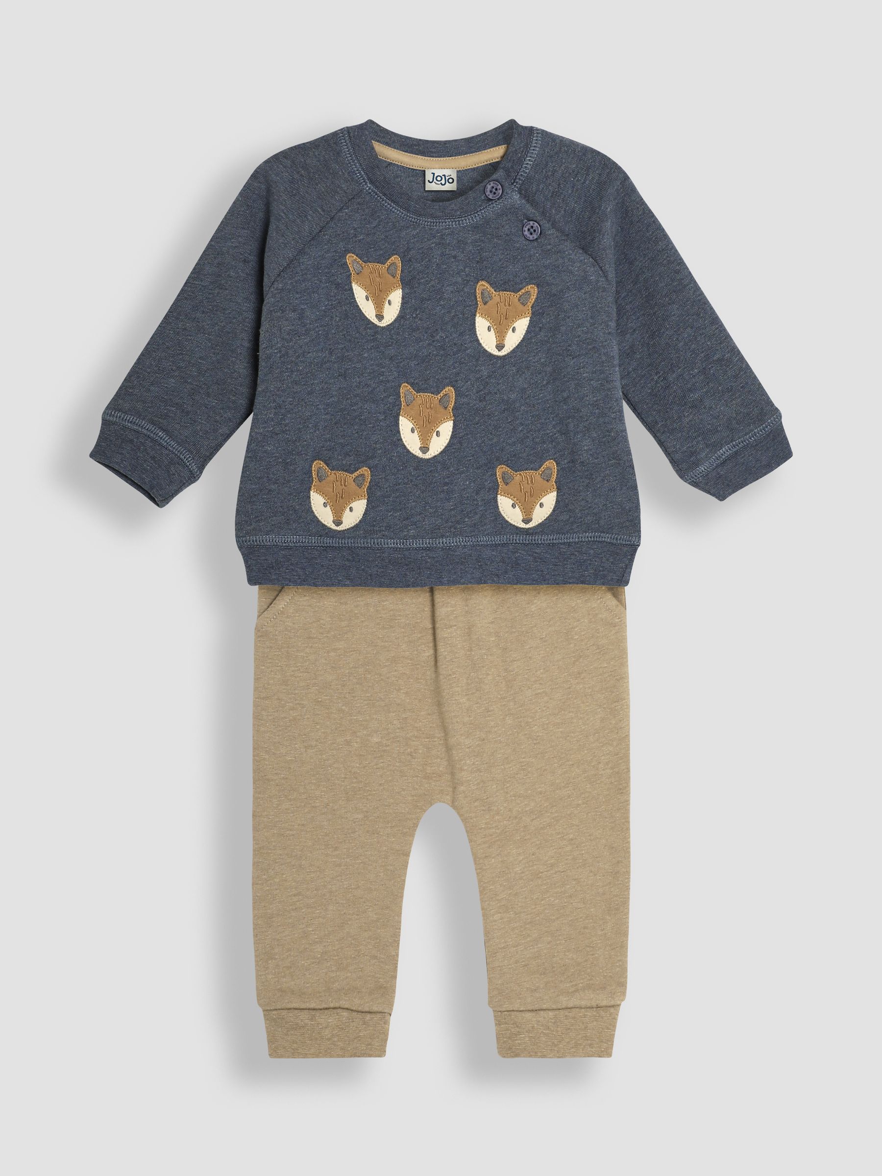 Denim Baby Fox Sweatshirt And Joggers Set - Image 1 of 5