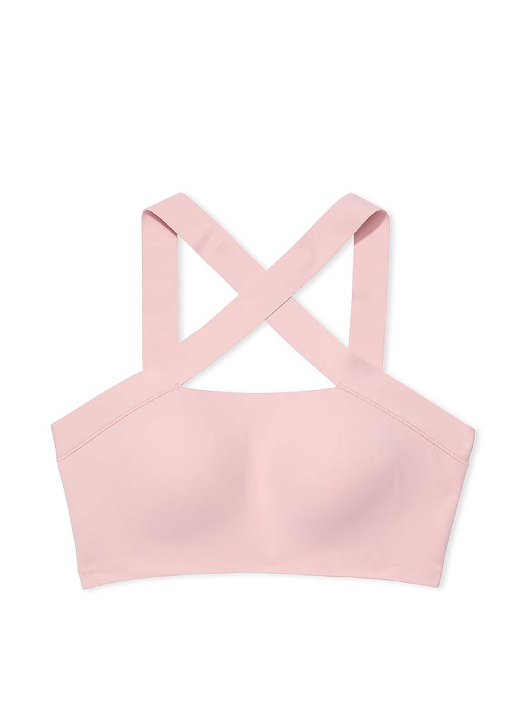 Chalk Rose Pink Strappy Cross Front Sports Bra - Image 3 of 3