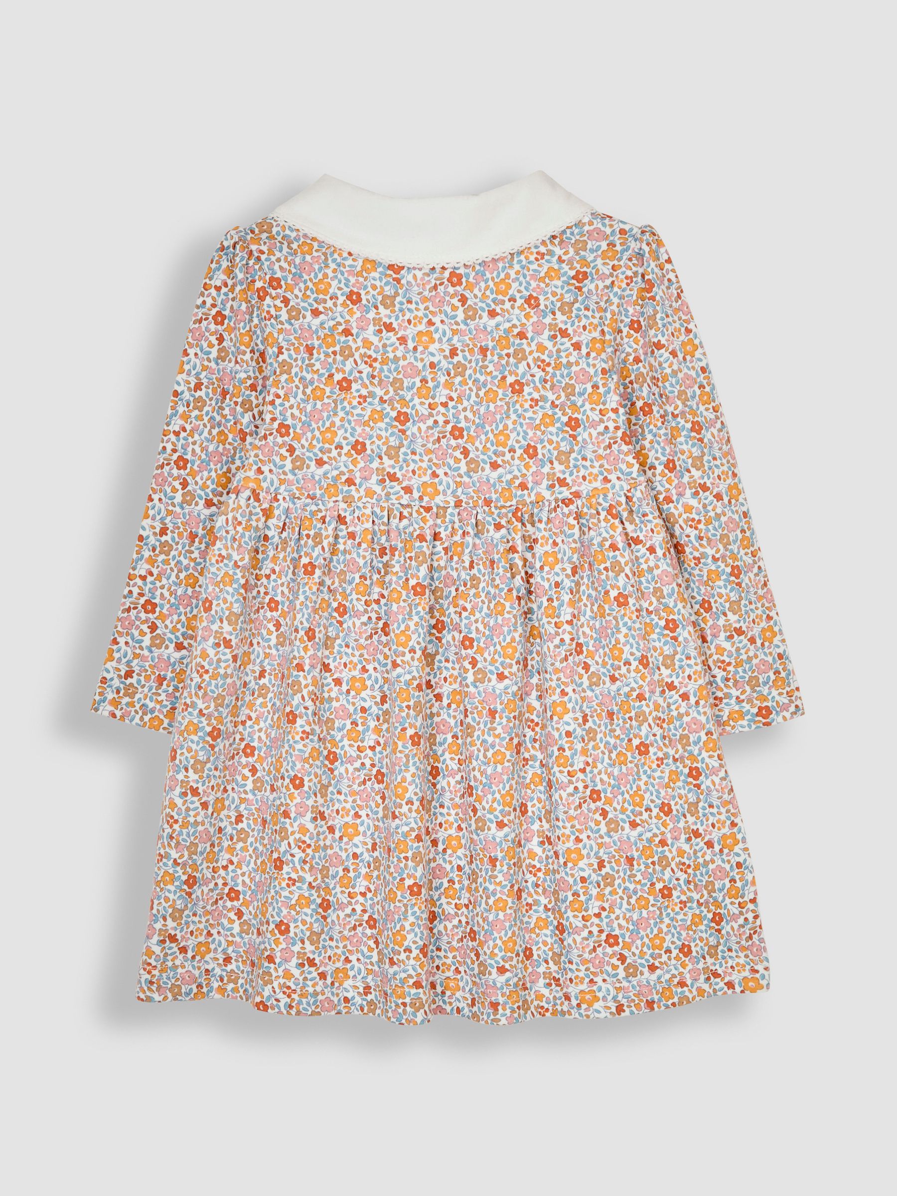 Mustard Yellow Floral Peter Pan Dress - Image 2 of 3