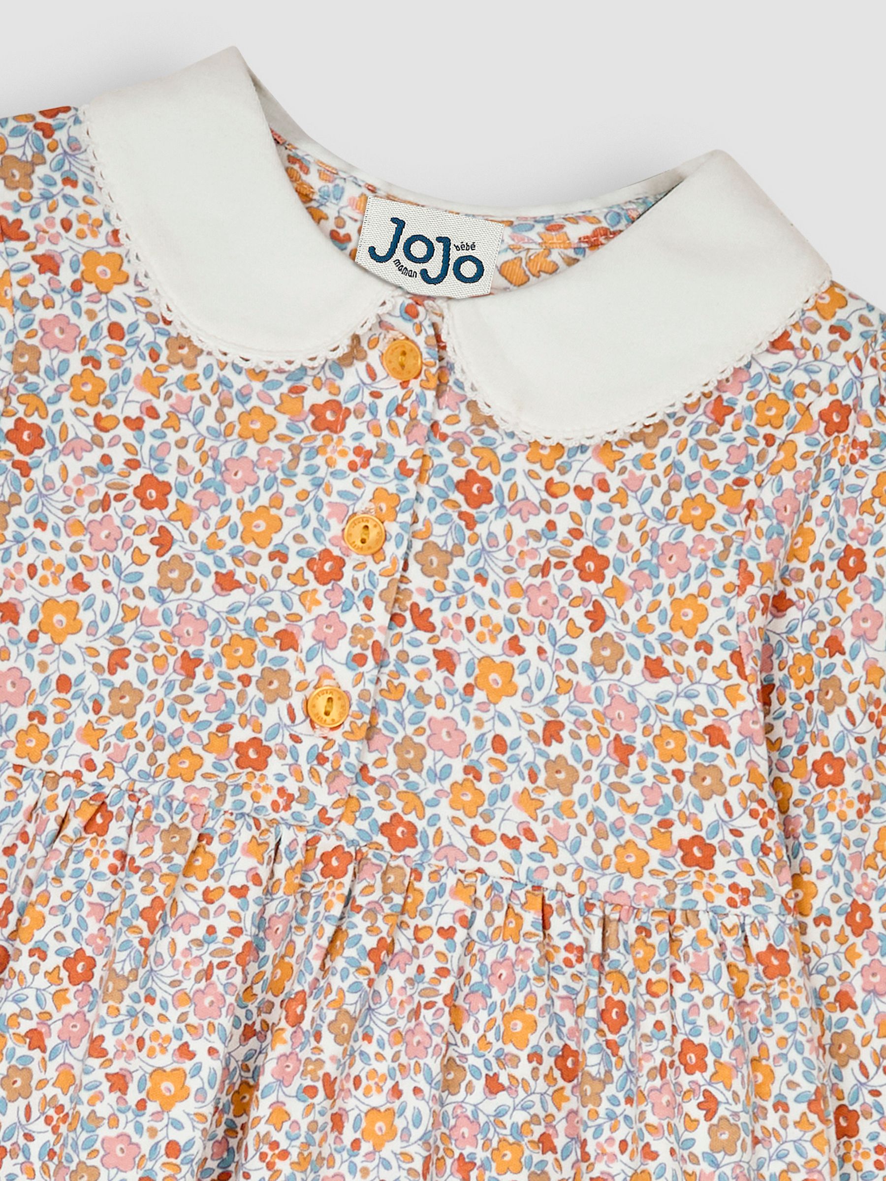 Mustard Yellow Floral Peter Pan Dress - Image 3 of 3