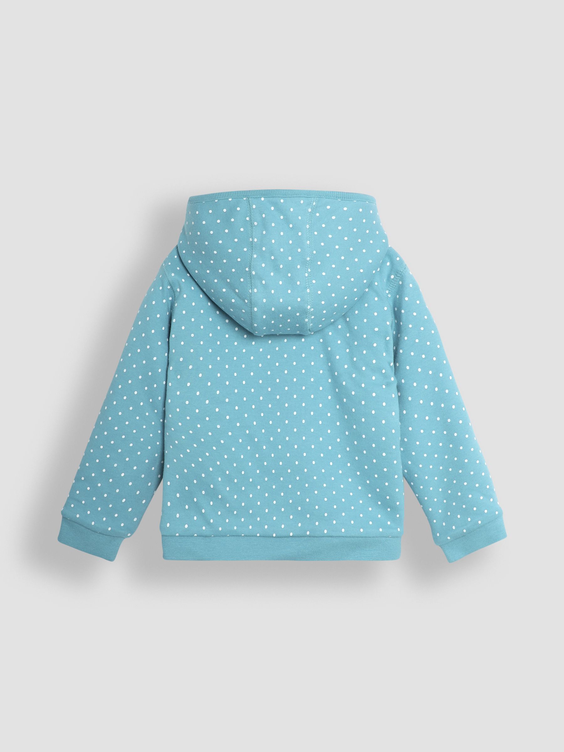 Duck Egg Blue Hedgehog Cotton Appliqué Cosy Hoodie - Image 2 of 3
