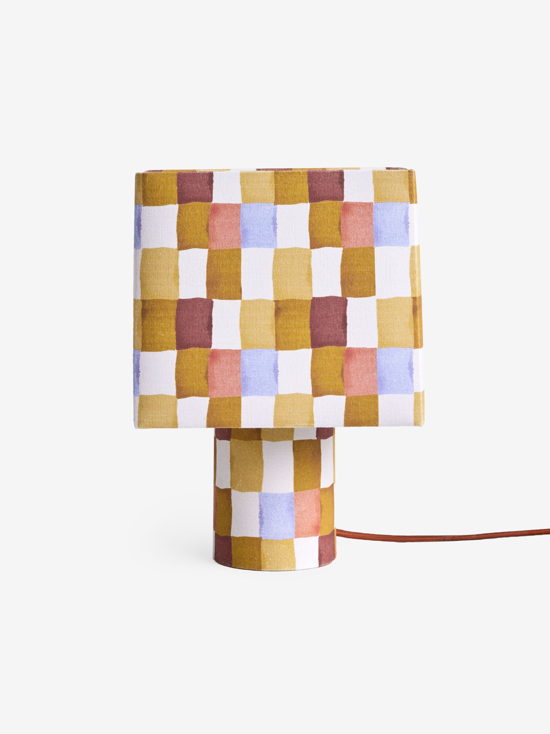 Tiana Check Table Lamp in Multi - Image 4 of 5