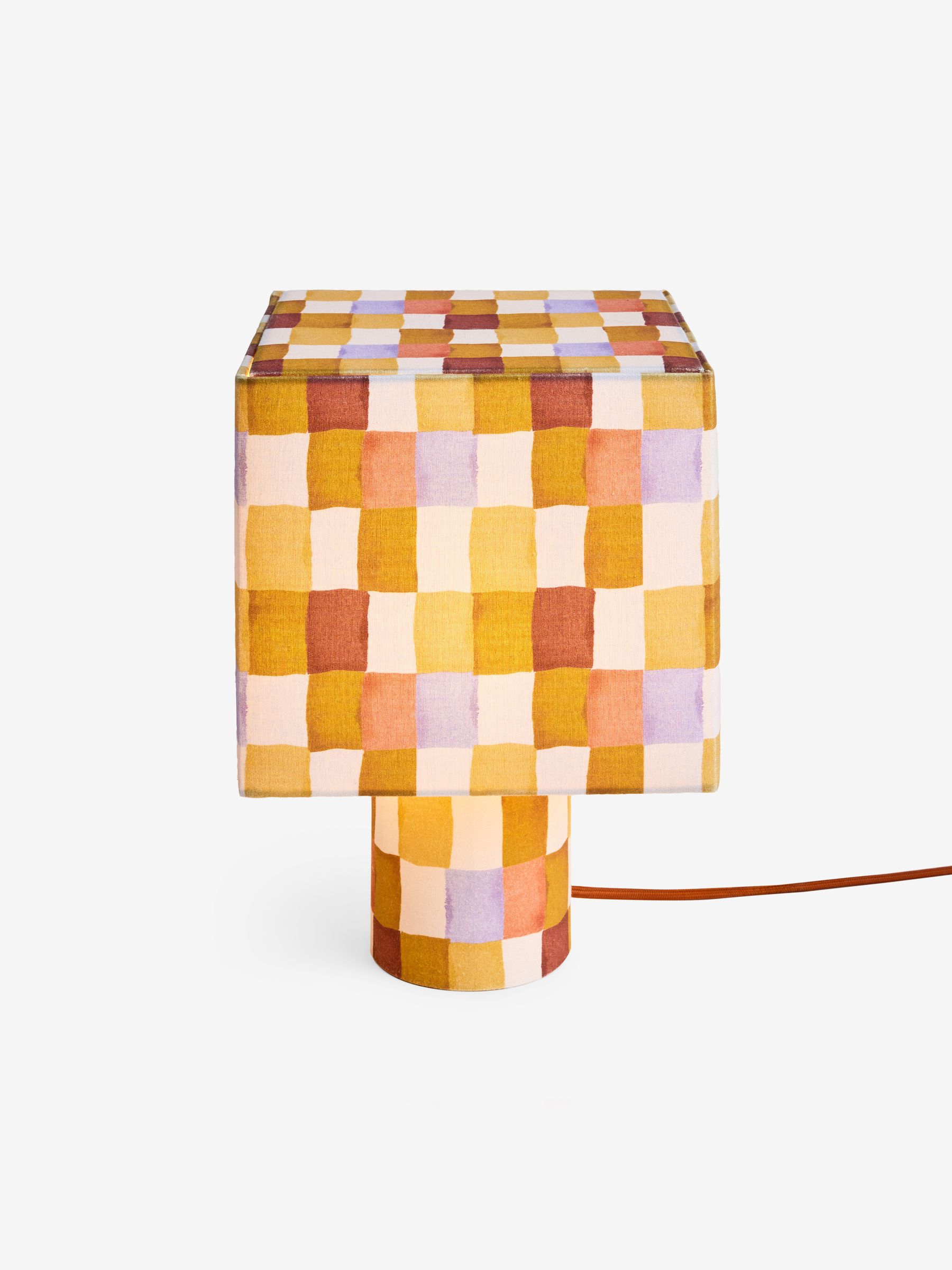 Tiana Check Table Lamp in Multi - Image 5 of 5
