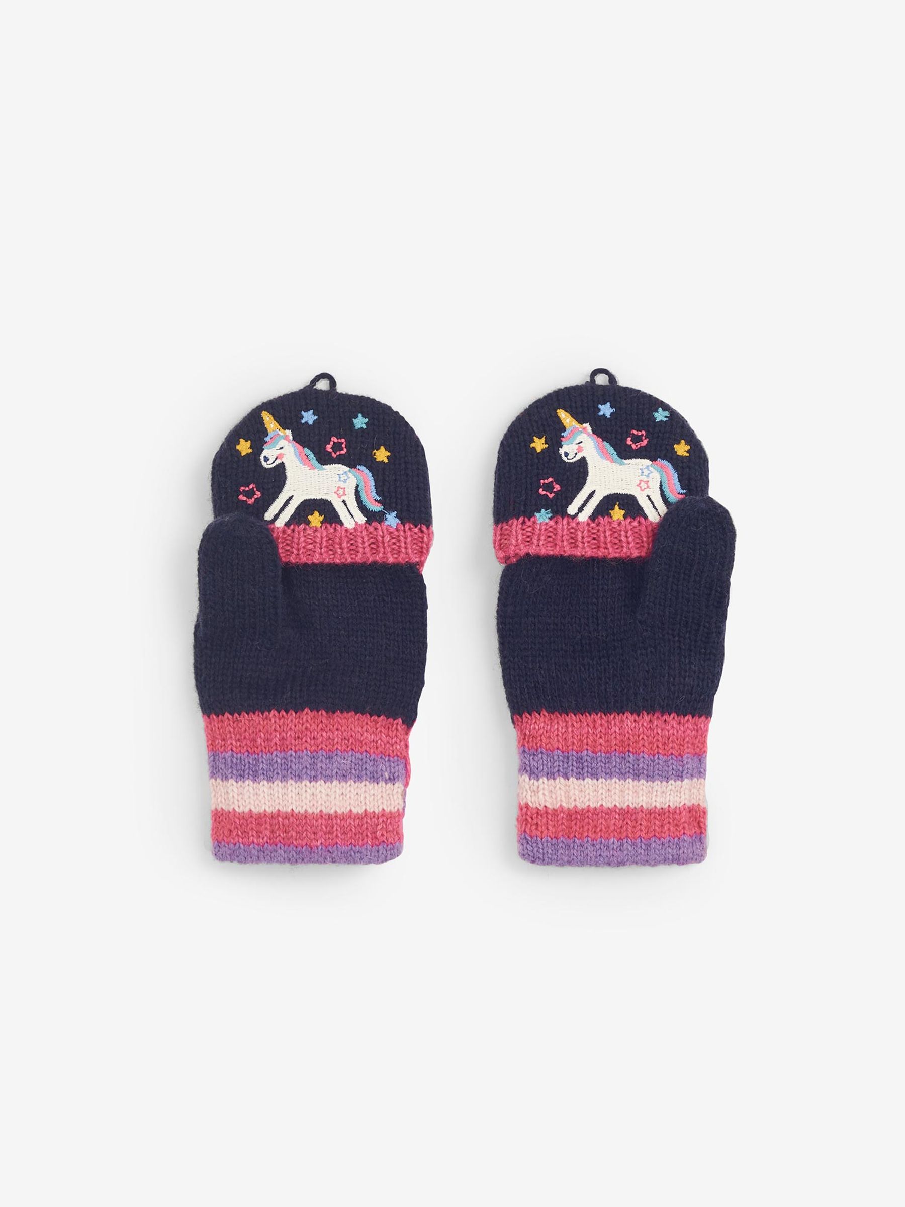 Navy Unicorn Embroidered Gloves - Image 2 of 4