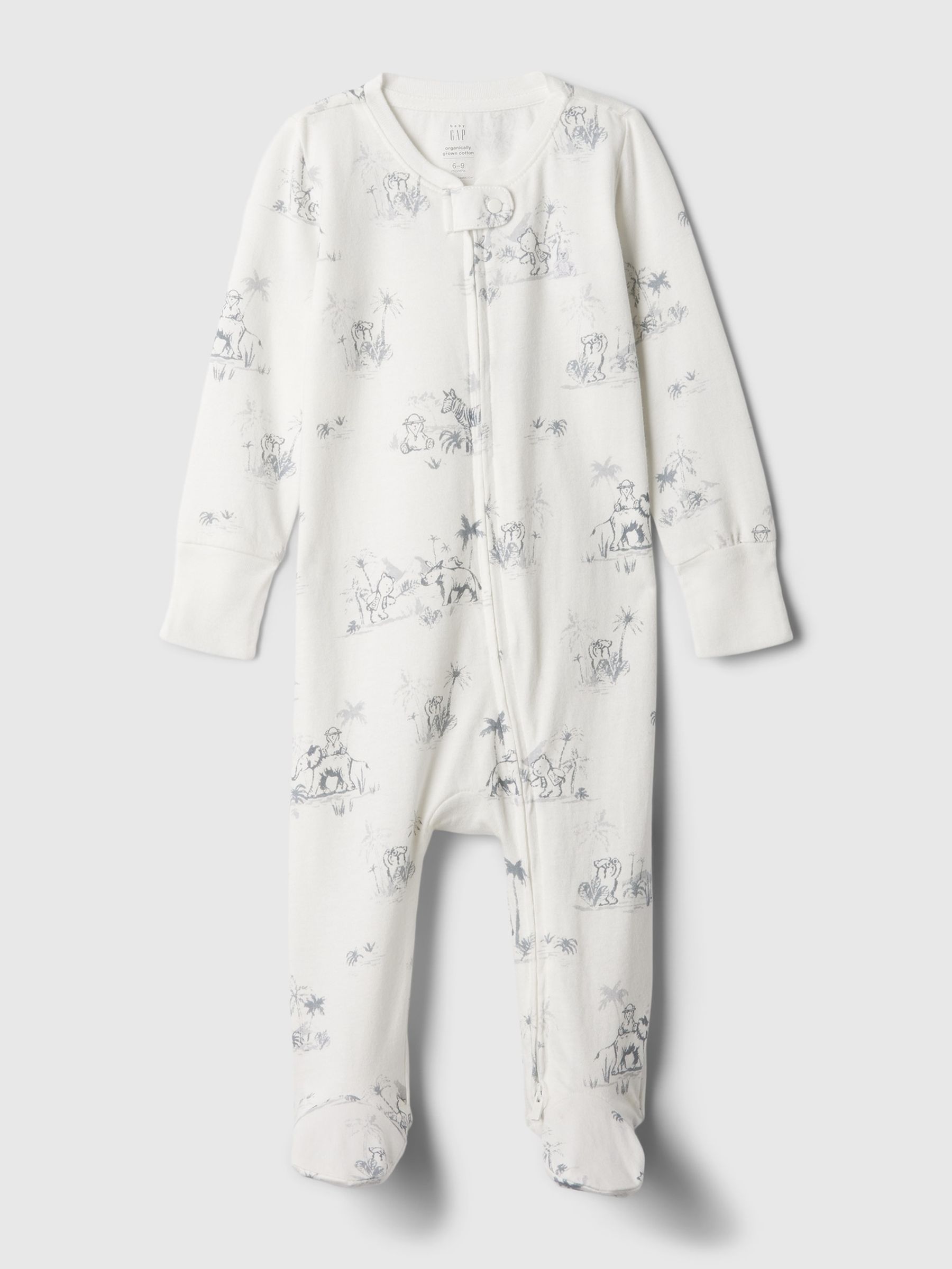 White Organic Cotton First Favourites Sleepsuit (Newborn-9mths) - Image 1 of 3