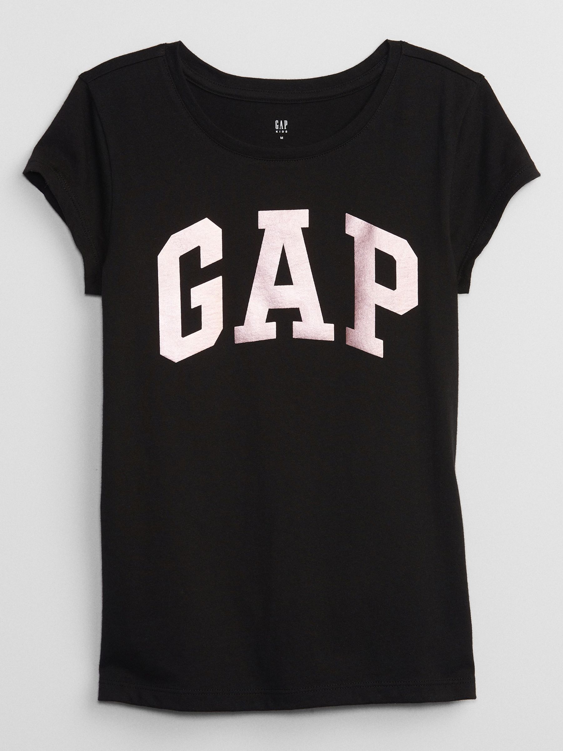 Black/Rose Logo Graphic Short Sleeve Crew Neck T-Shirt (4-13yrs) - Image 1 of 1
