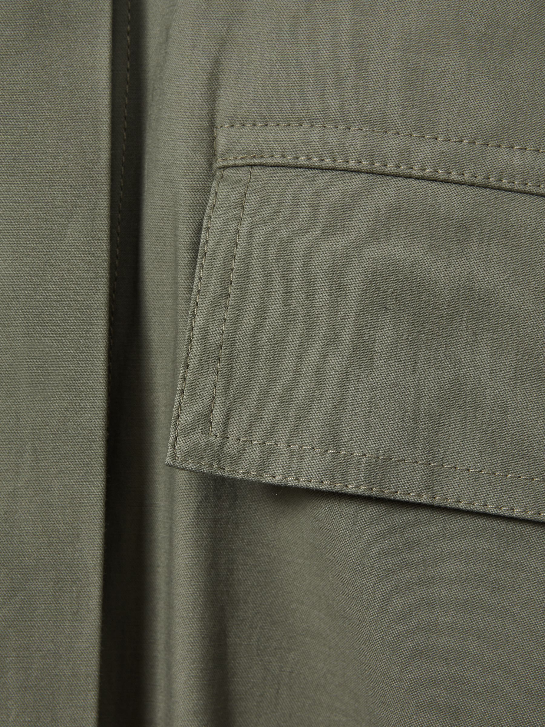 Pleated Belted Mini Dress in Khaki - Image 5 of 5
