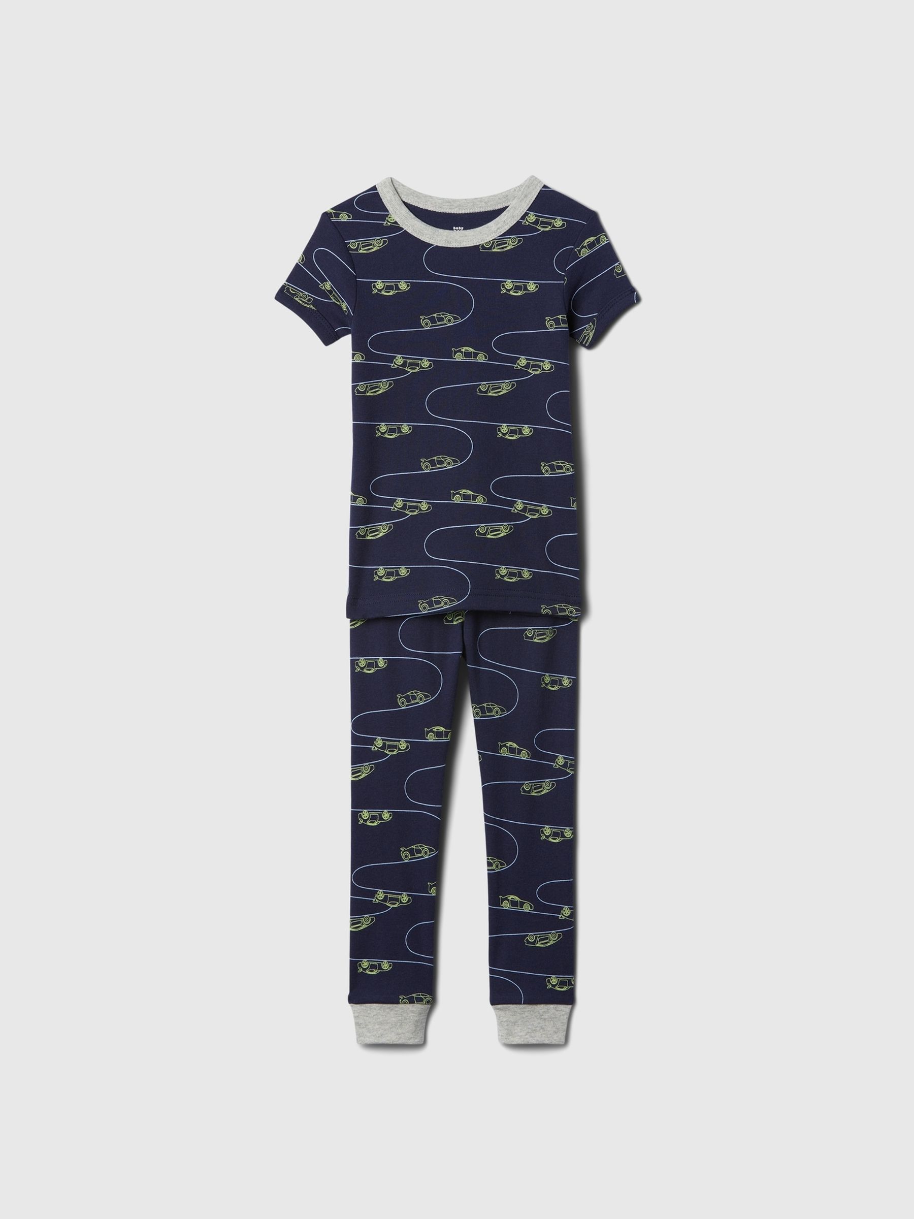 Blue Organic Cotton Short Sleeve Pyjama Set (12mths-5yrs) - Image 1 of 2