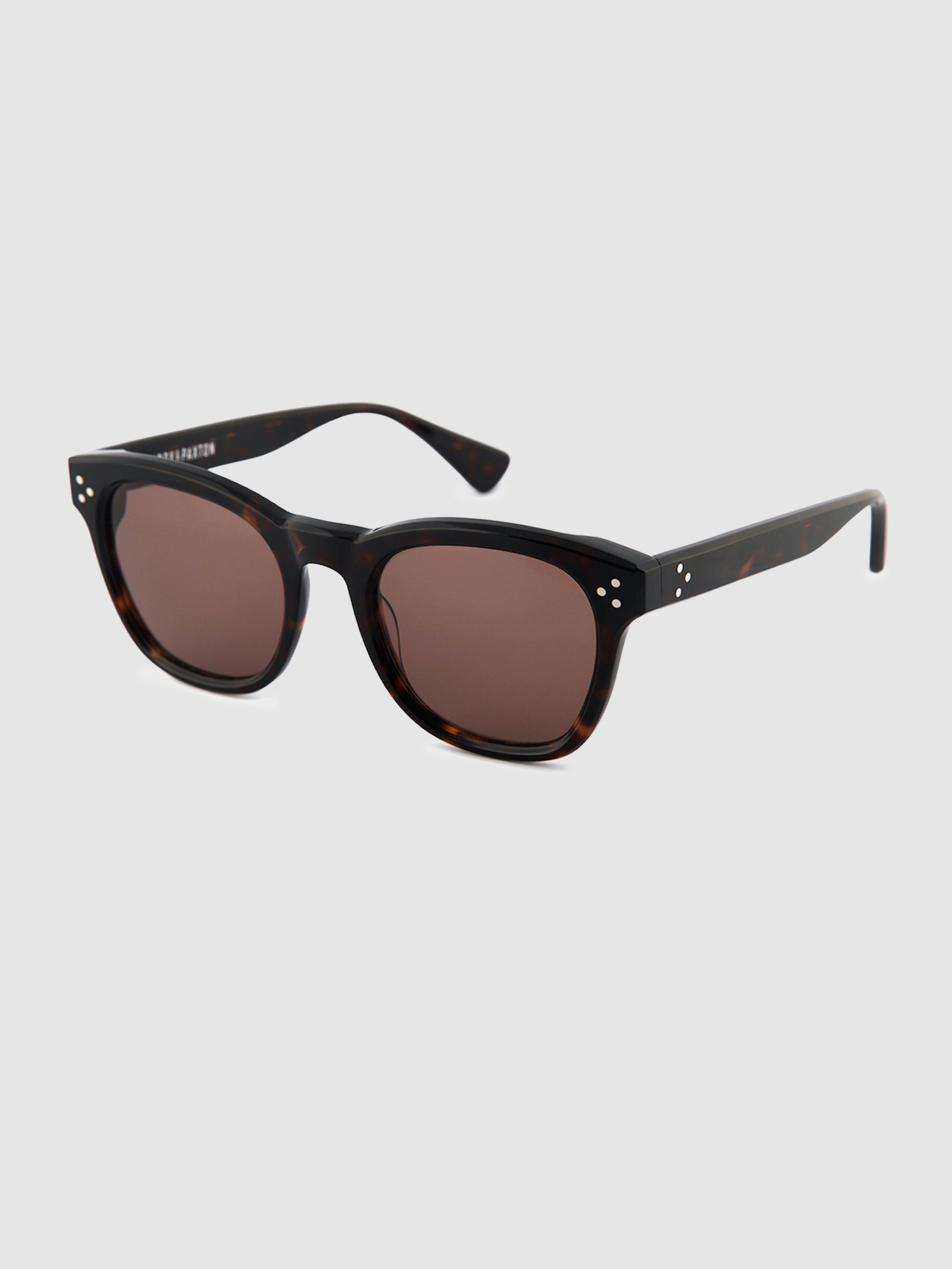 Curry and Paxton Rounded Acetate Sunglasses in Tortoise - Image 2 of 4 Curry and Paxton Rounded Acetate Sunglasses in Tortoise - Image 2 of 4