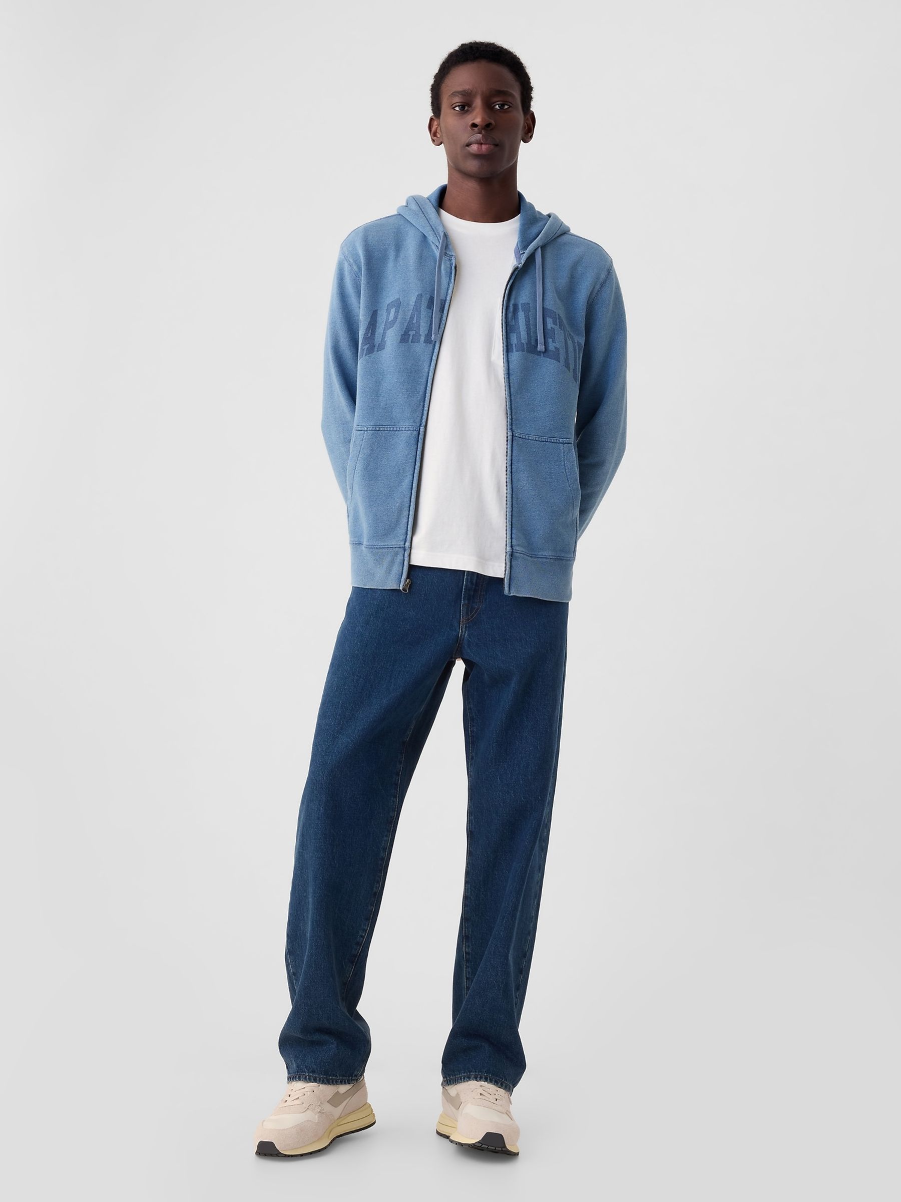 Blue Logo Zip Up Hoodie - Image 3 of 5
