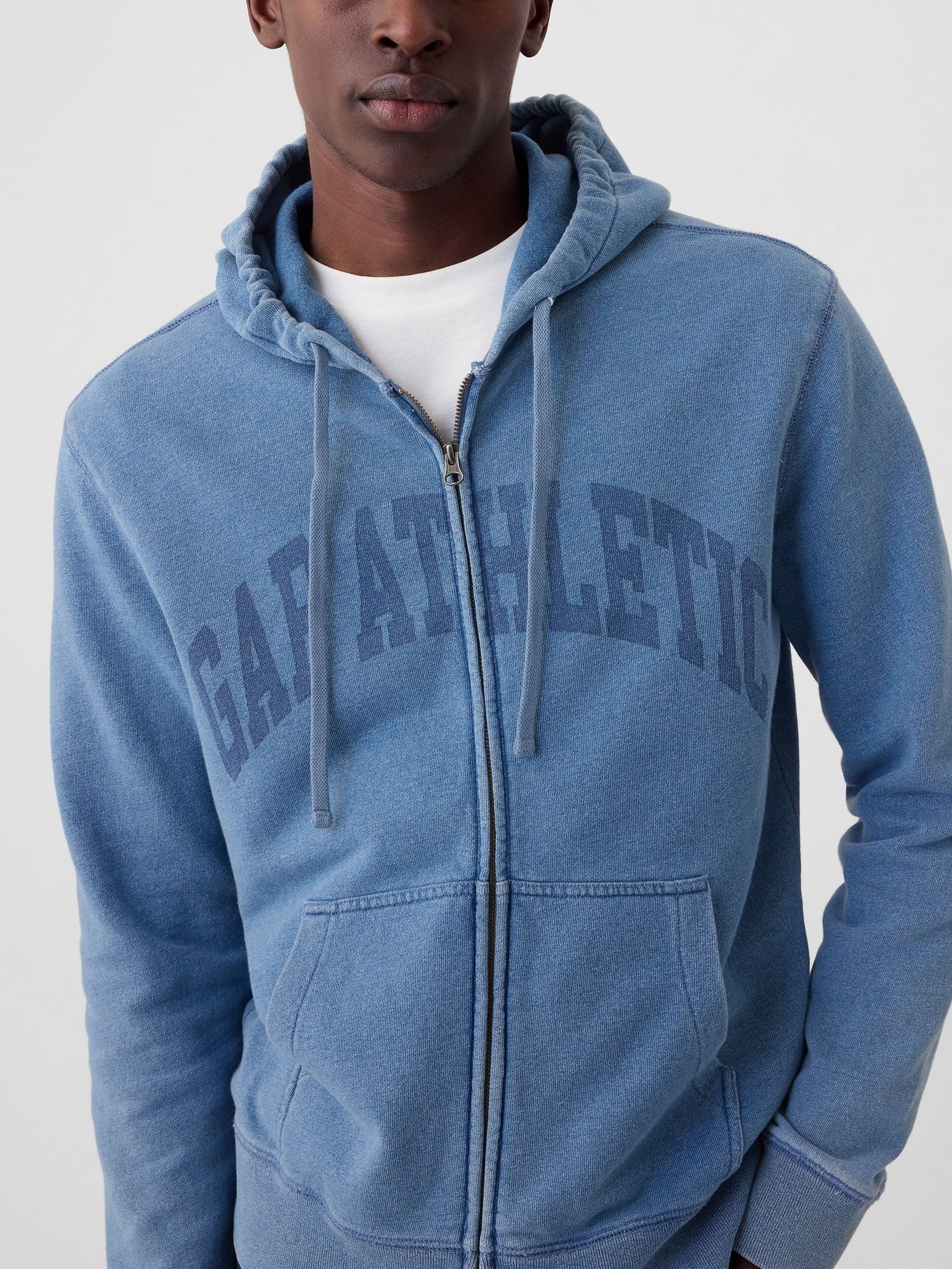 Blue Logo Zip Up Hoodie - Image 4 of 5