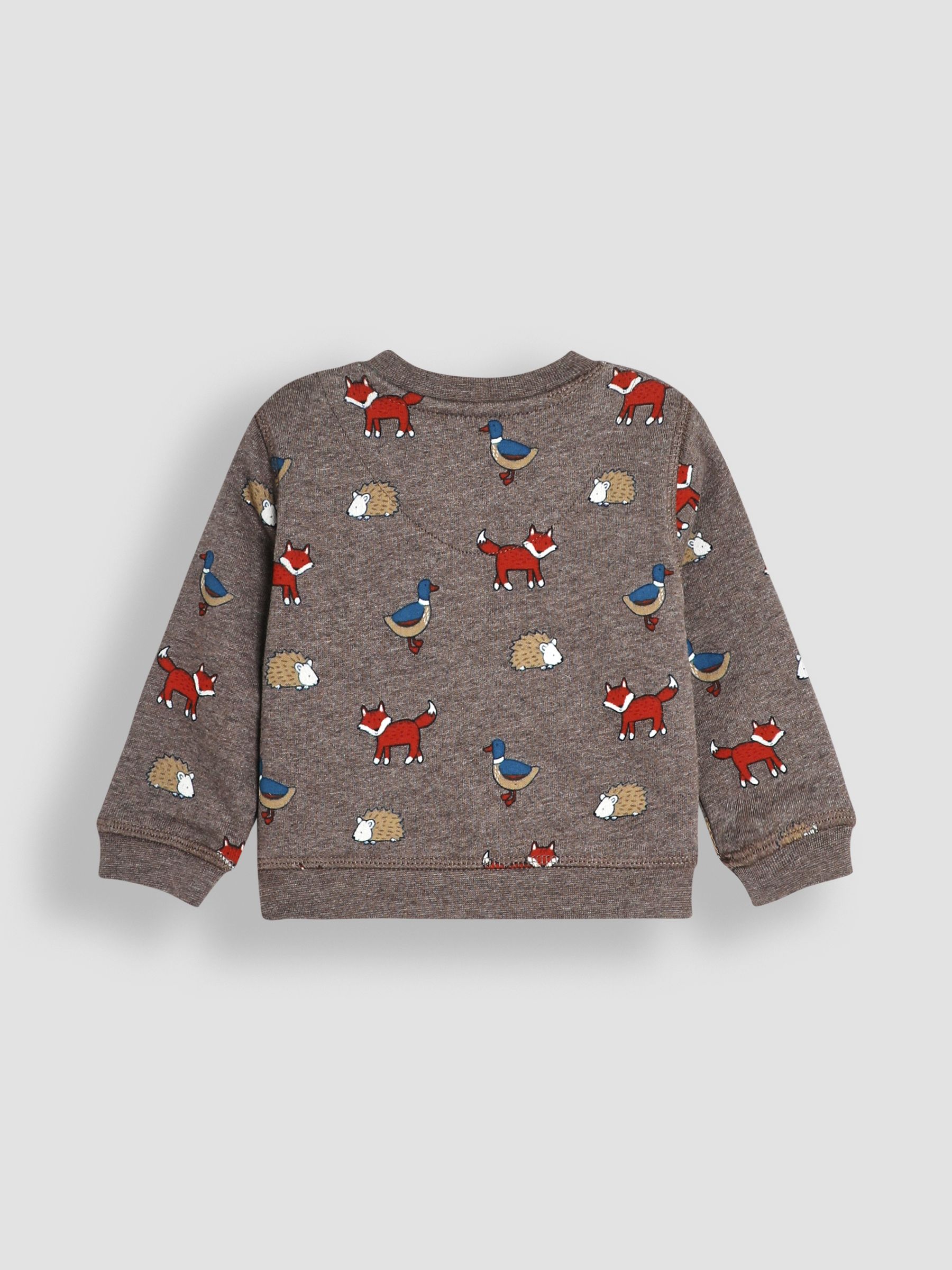 Mocha Brown Woodland Friends Print Sweatshirt & Joggers Set - Image 3 of 5