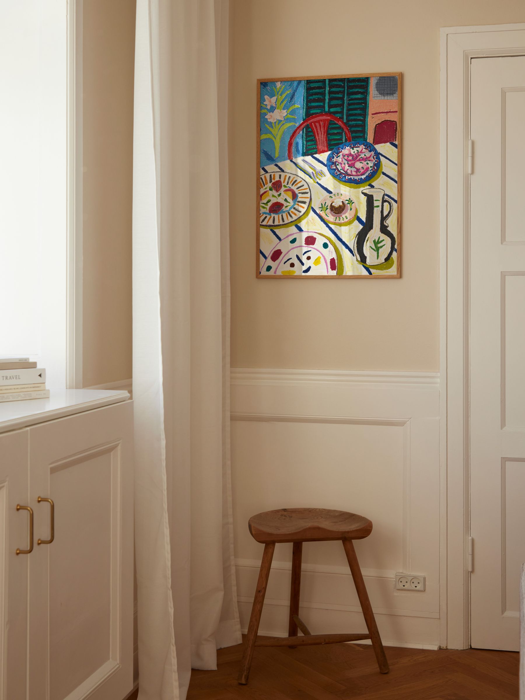 Paper Collective Multi Tapas Dinner Framed Wall Art Print in Natural Oak Frame - Image 2 of 3