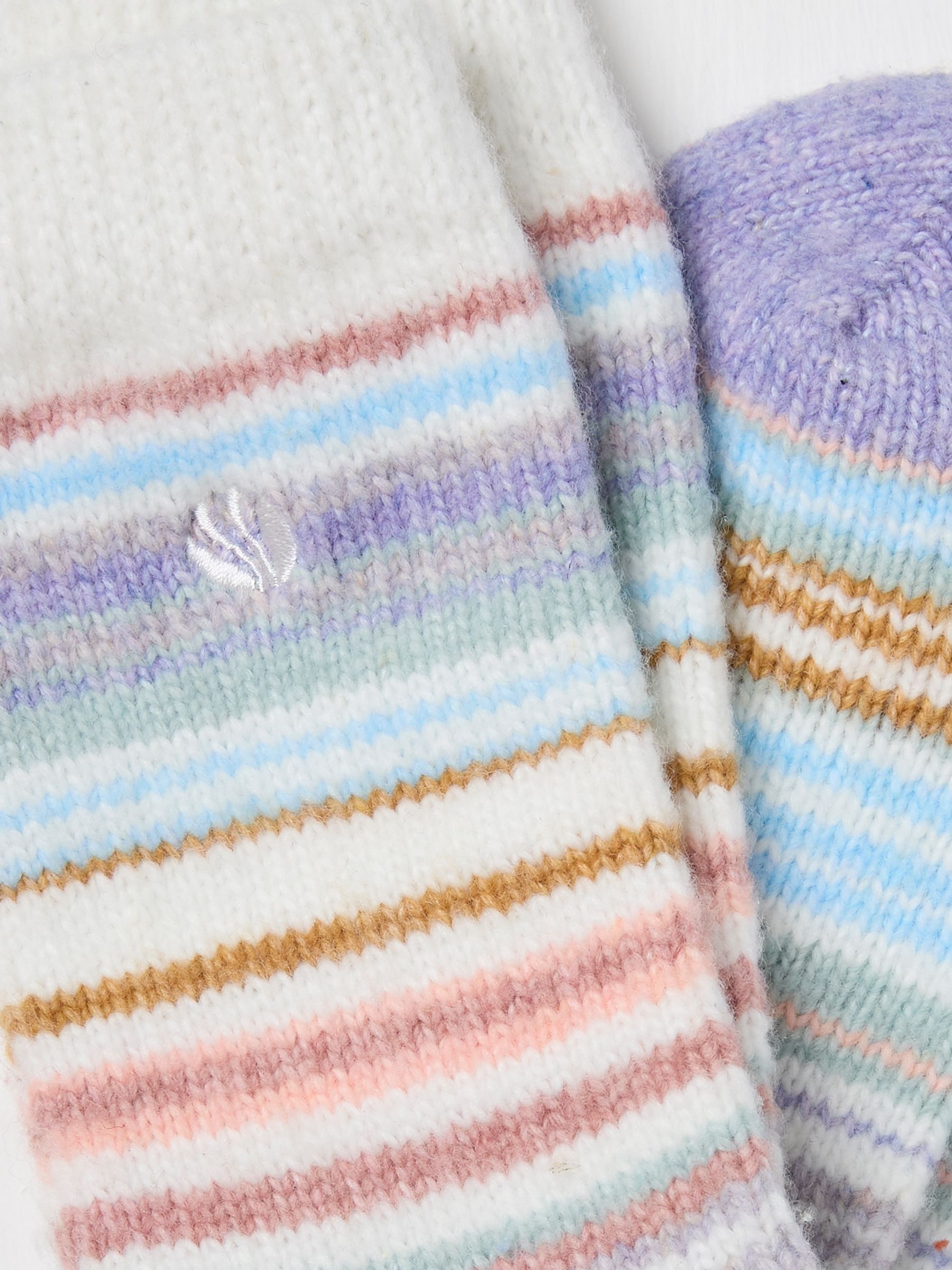 Multi Colour Stripe Supersoft Socks - Image 2 of 2