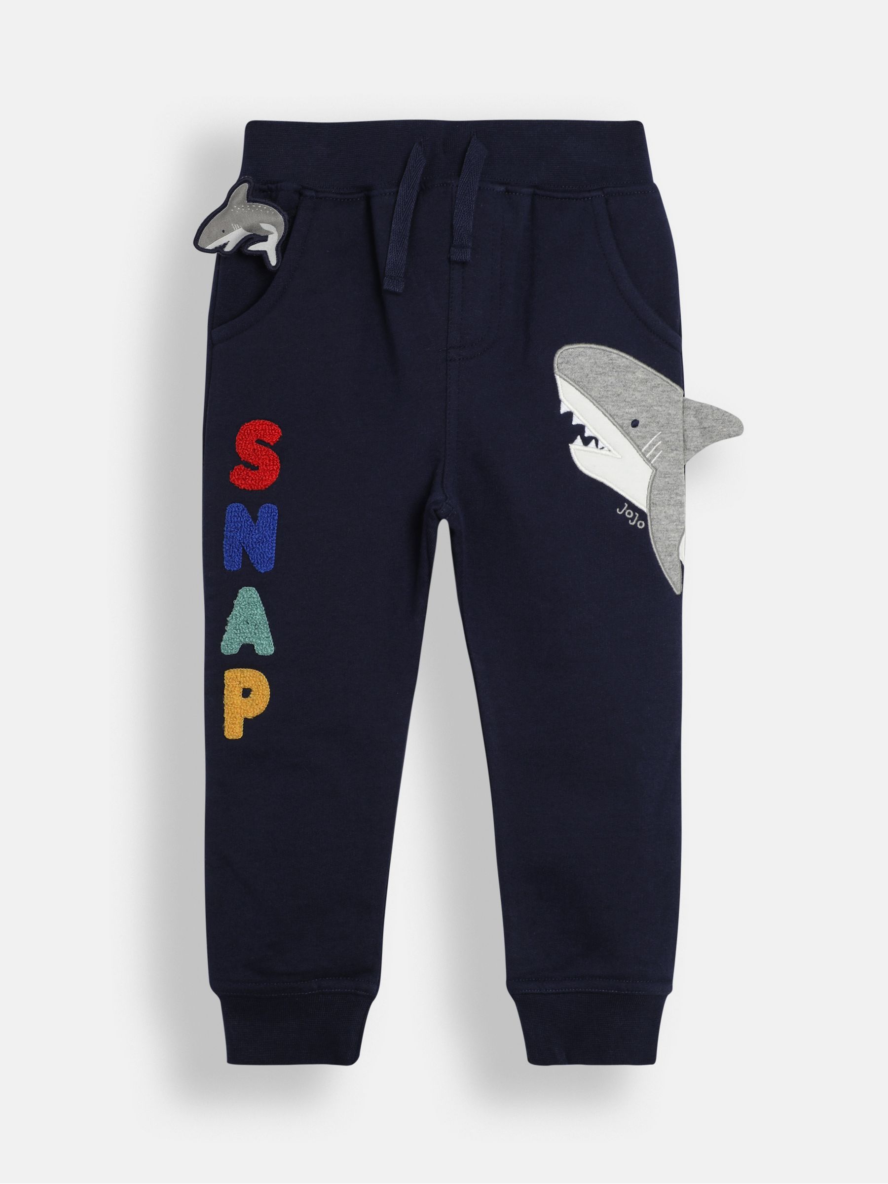 Navy Blue Shark Appliqué Pet in Pocket Joggers - Image 3 of 4