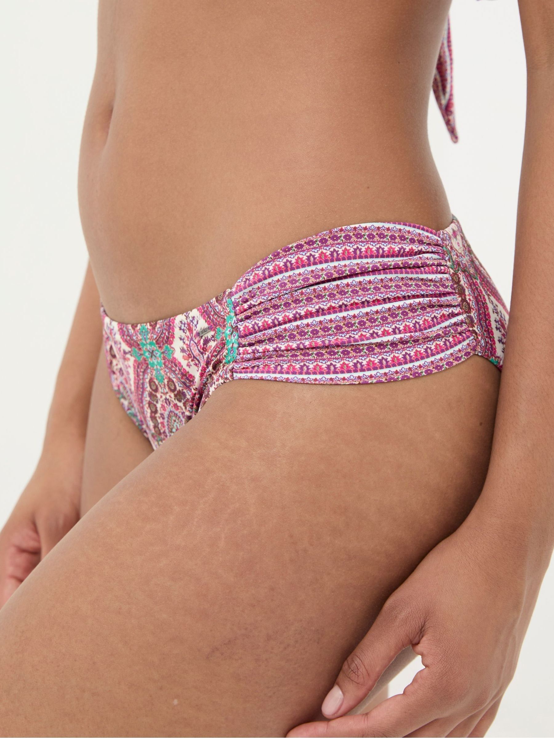 Pink Porth Detail Paisley Bikini Bottoms - Image 3 of 4