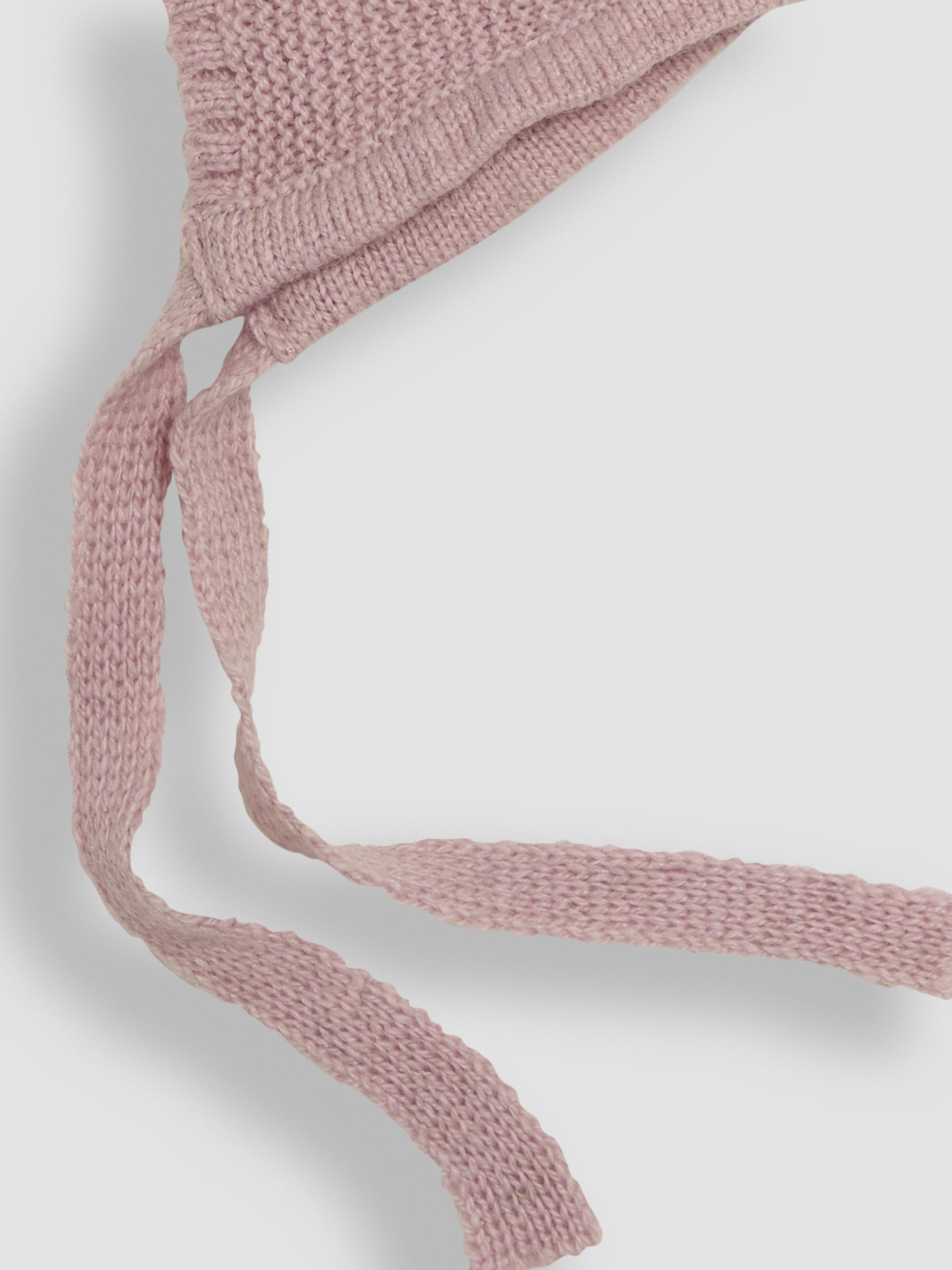 Baby Pink Knitted Baby Bonnet - Image 3 of 3