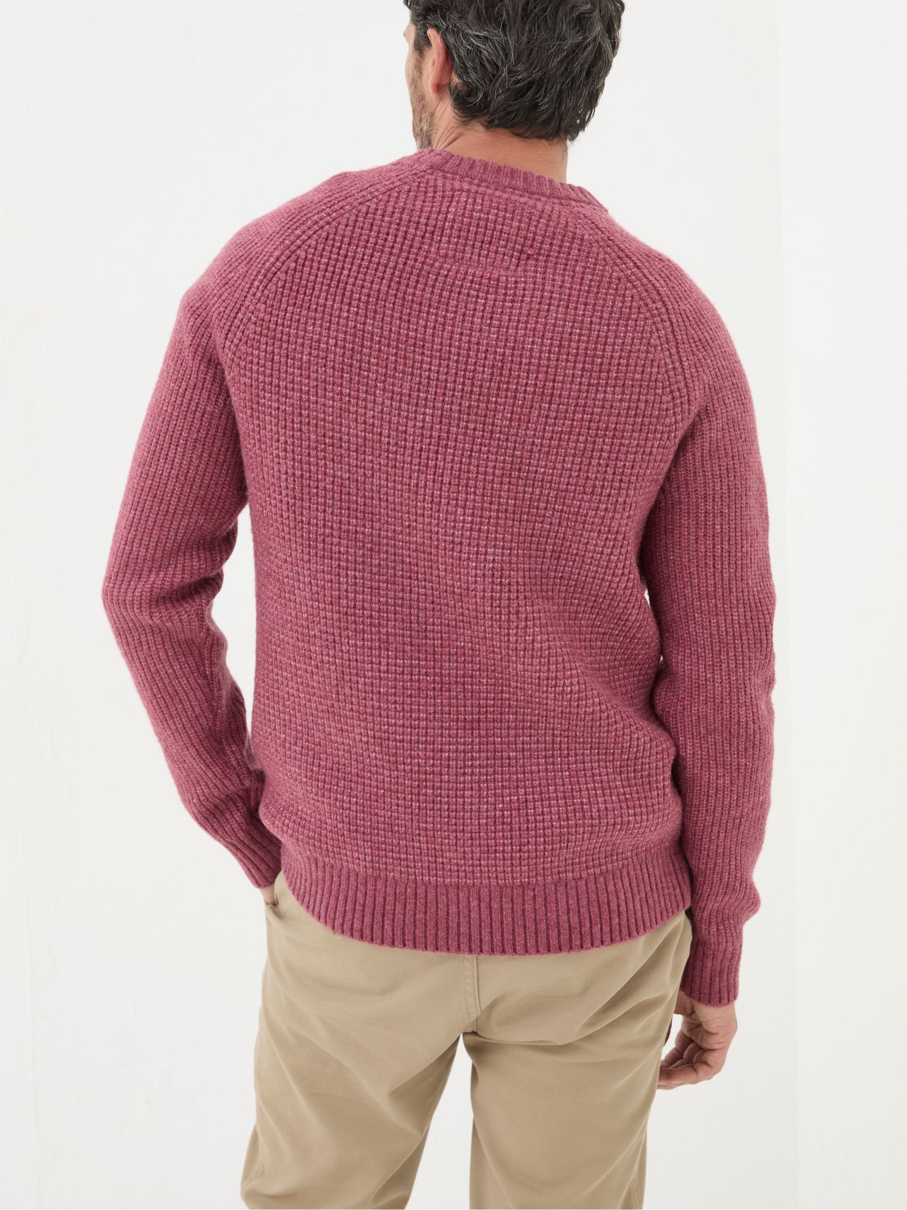 Calder Dark Pink Crew Neck Jumper - Image 2 of 5