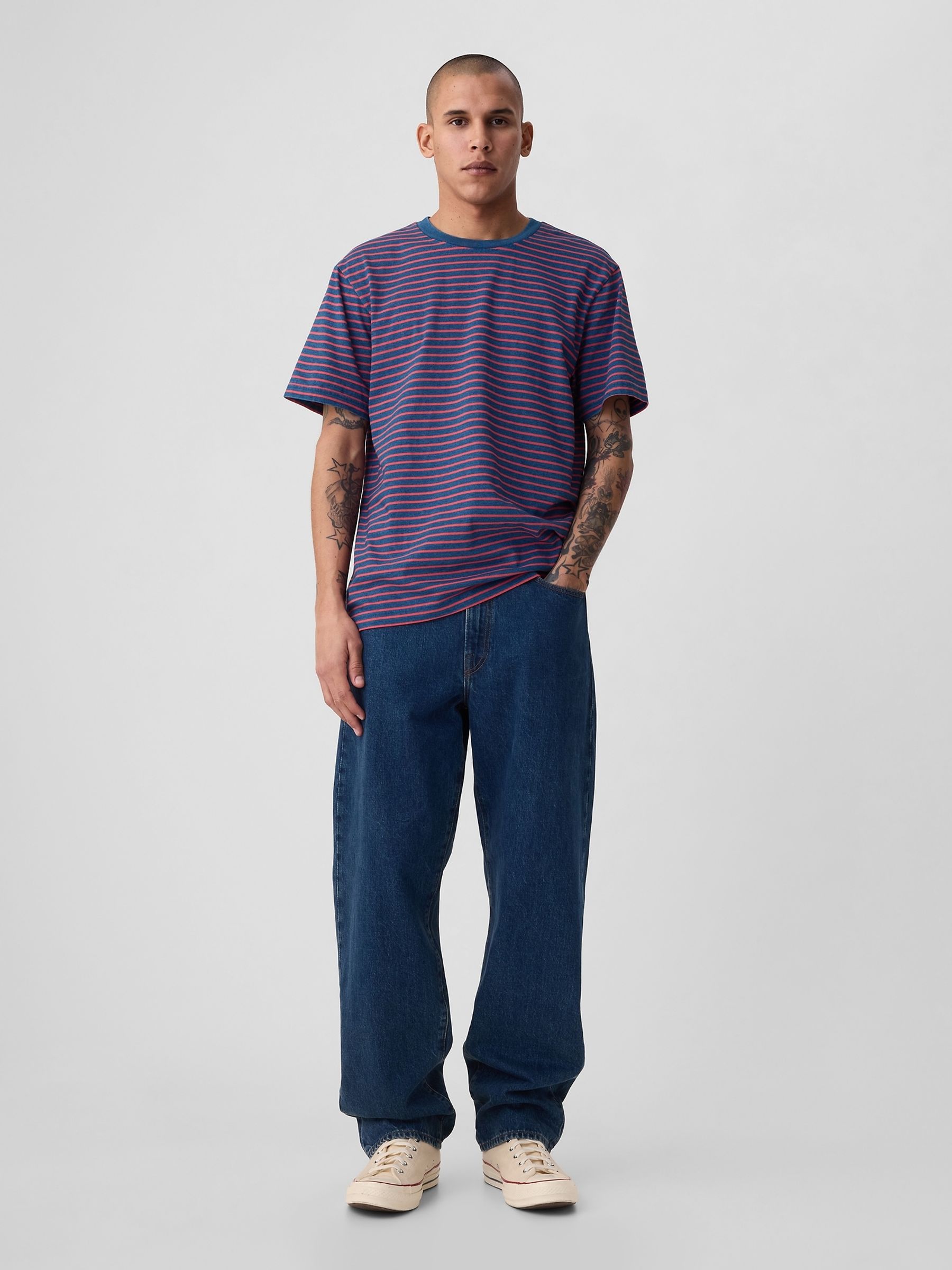 Red Crew Neck Short Sleeve T-Shirt - Image 3 of 4