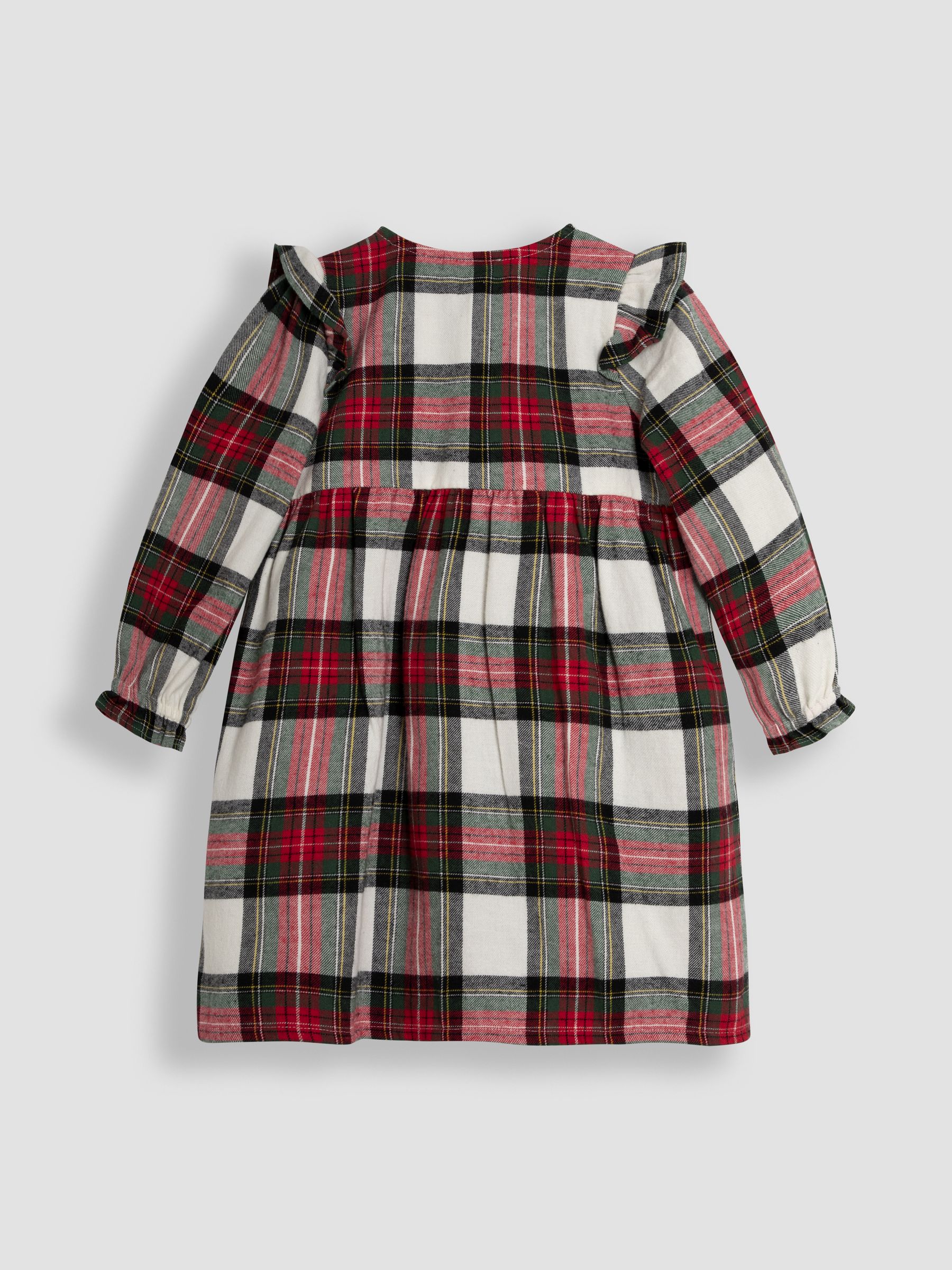 Red Tartan Smocked Dress And Tights Set - Image 3 of 4