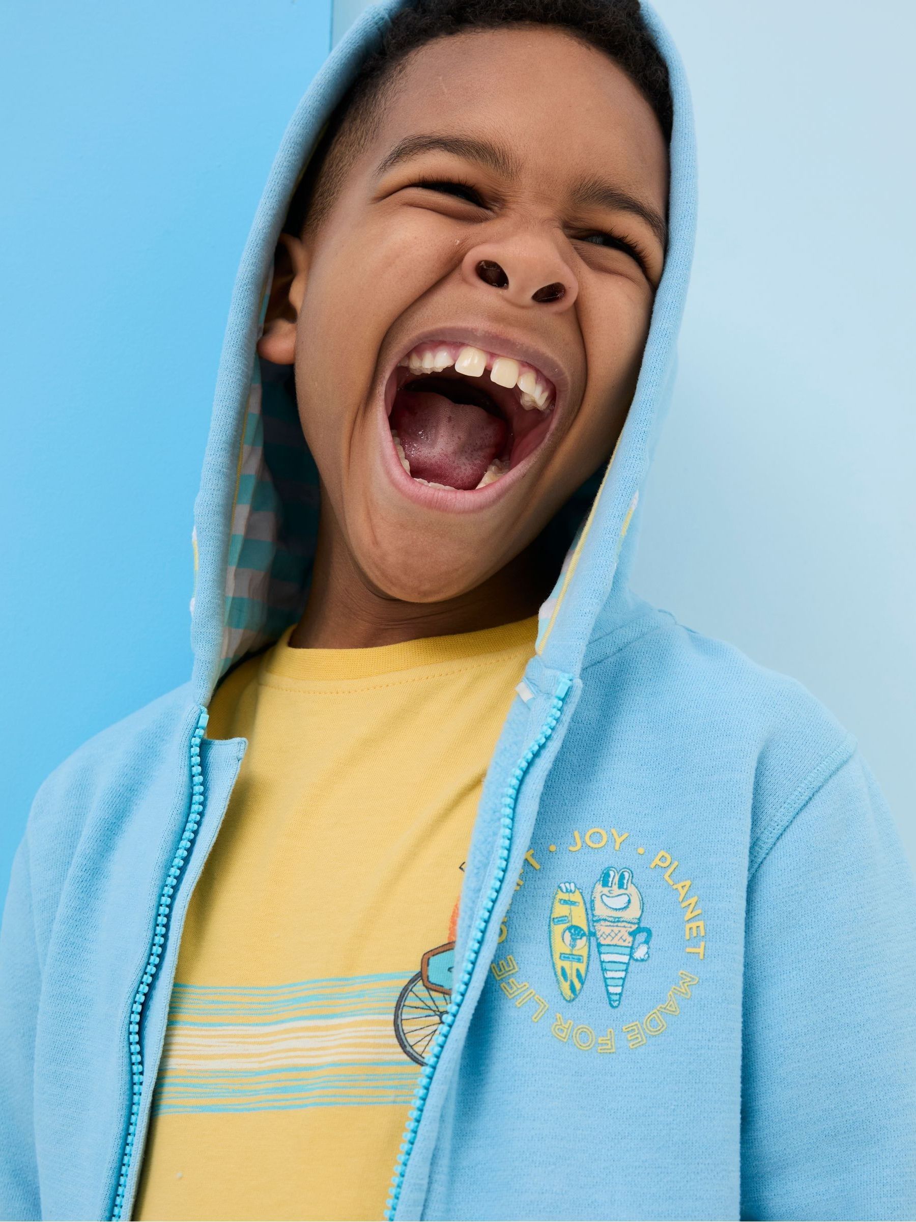 Judes Blue Zip Through Hoodie - Image 3 of 7