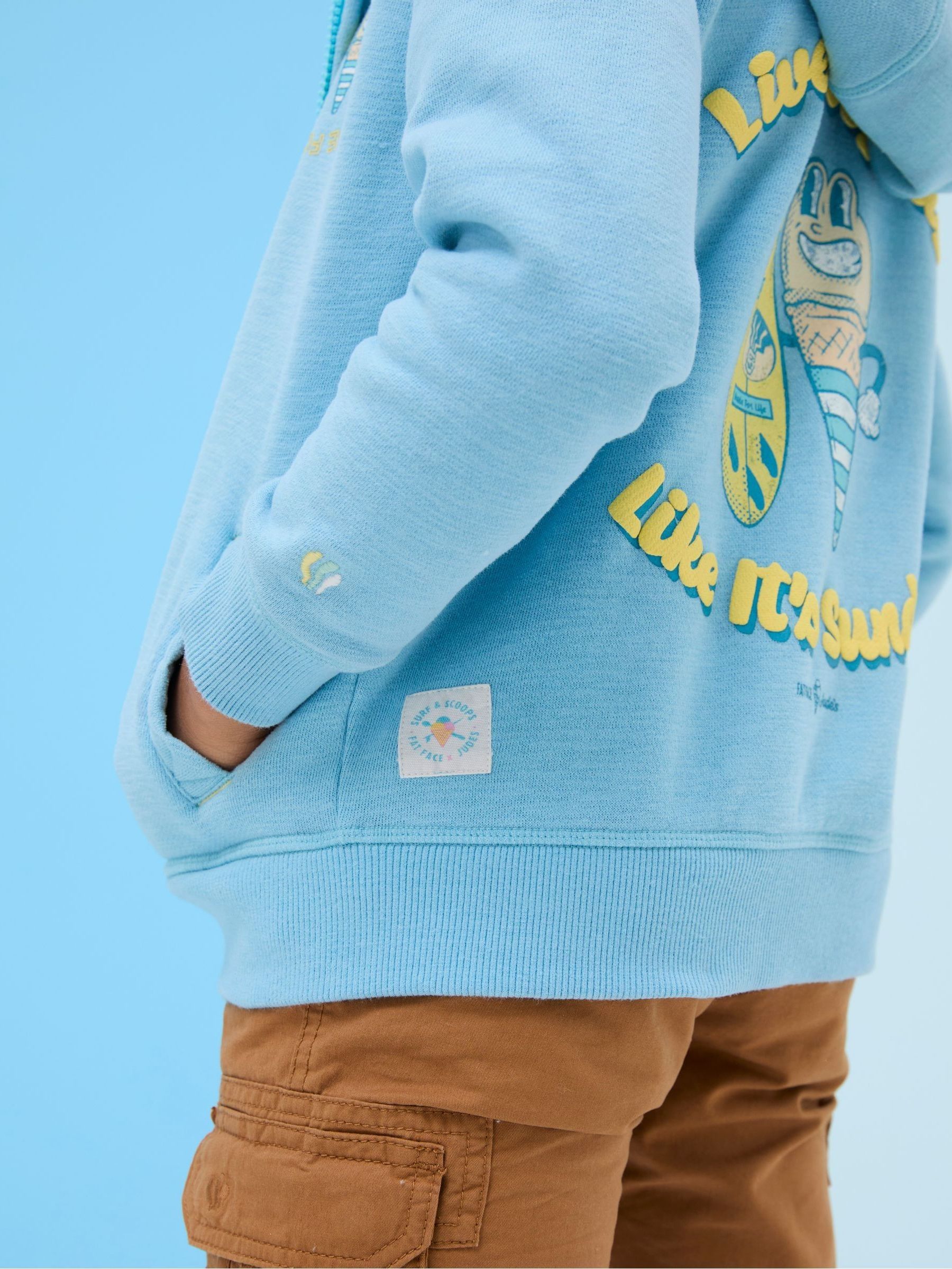 Judes Blue Zip Through Hoodie - Image 5 of 7