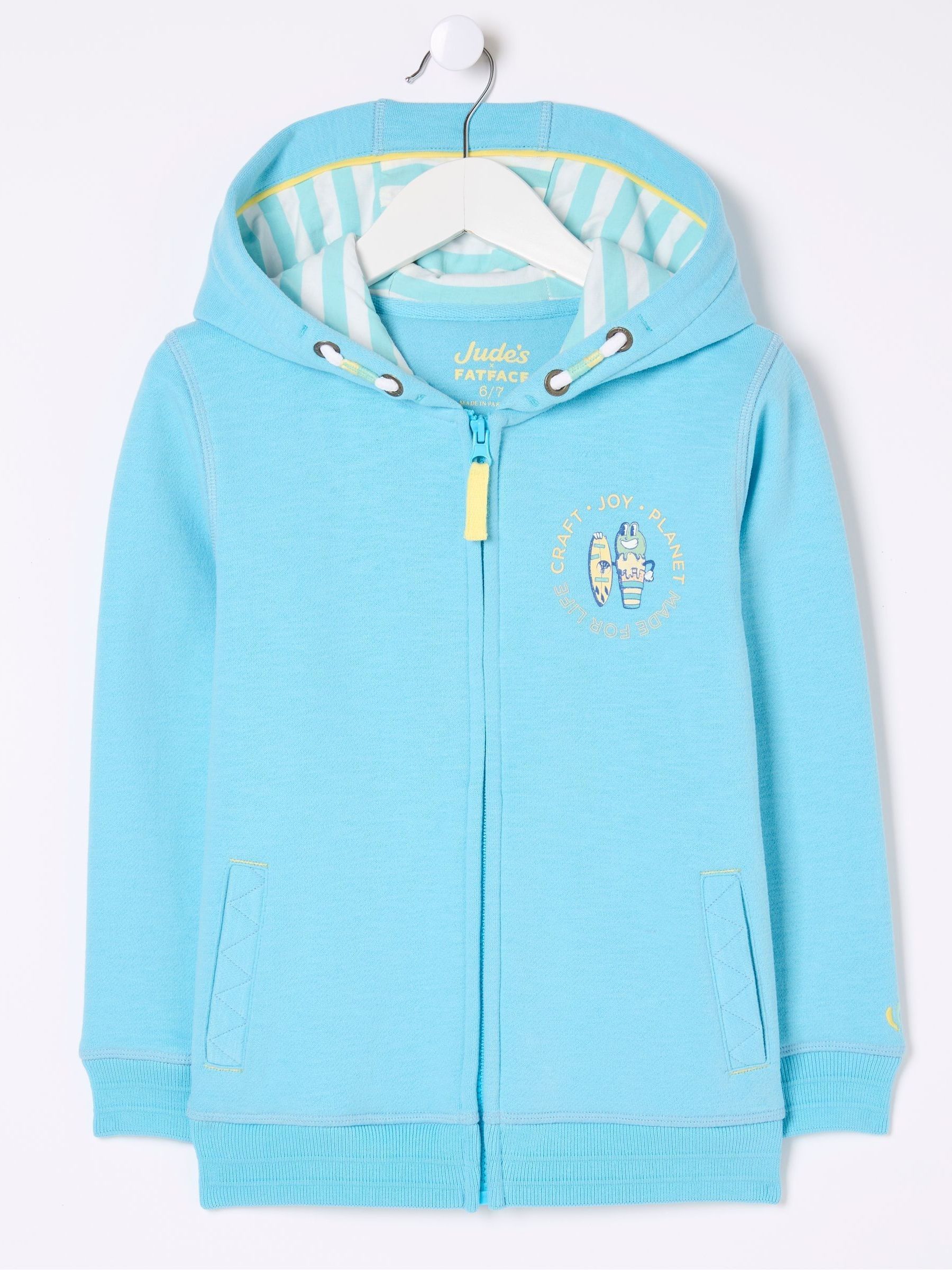 Judes Blue Zip Through Hoodie - Image 6 of 7