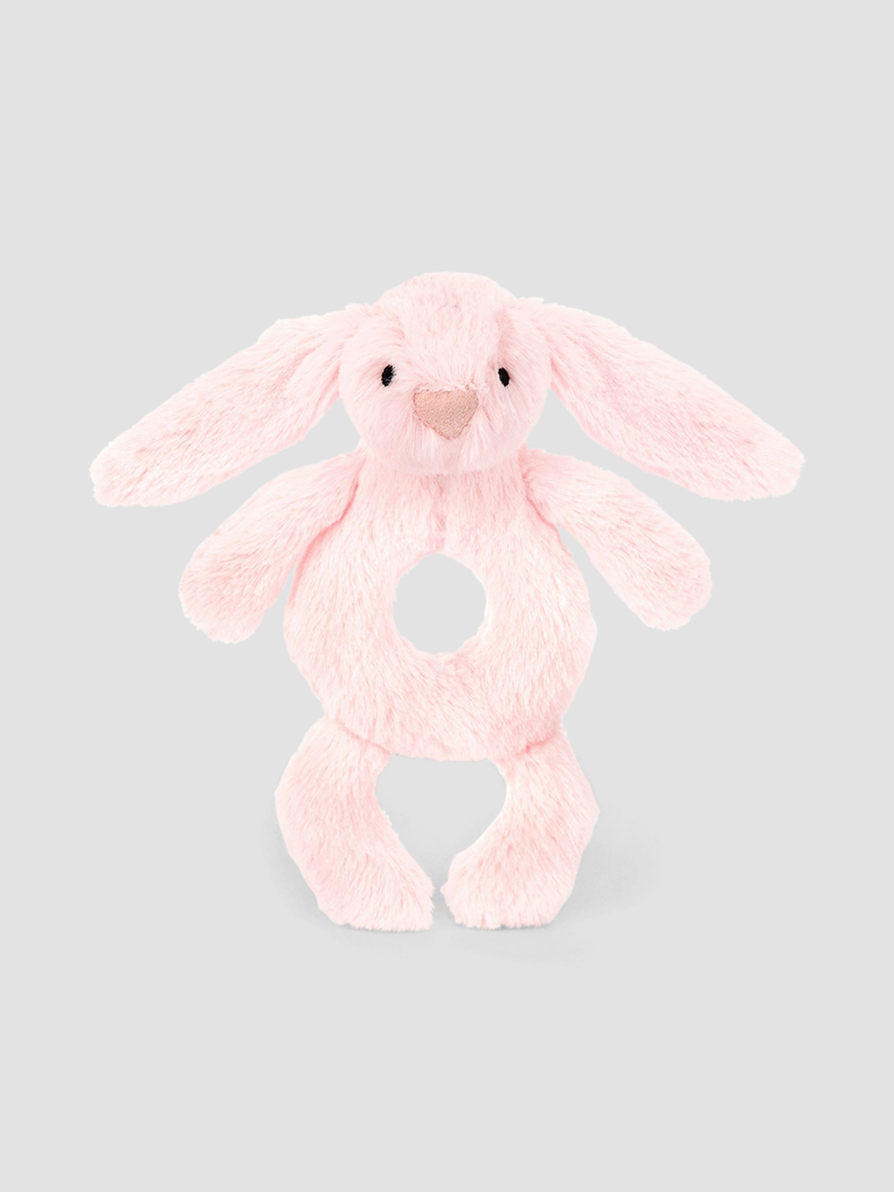 Pink Jellycat Bashful Bunny Ring Rattle - Image 1 of 3